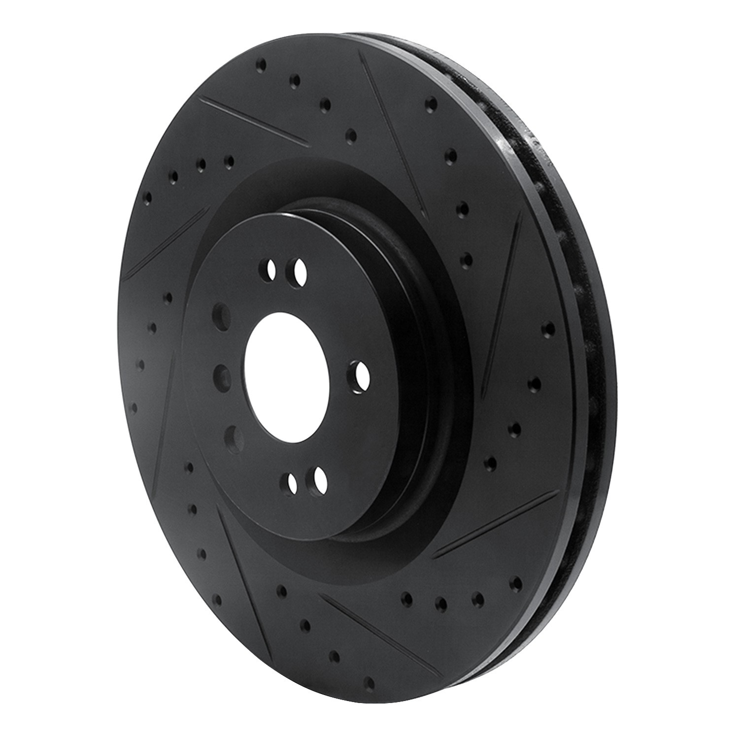 DYN 633-63130R DFC Brake Rotor - Drilled and Slotted - Black