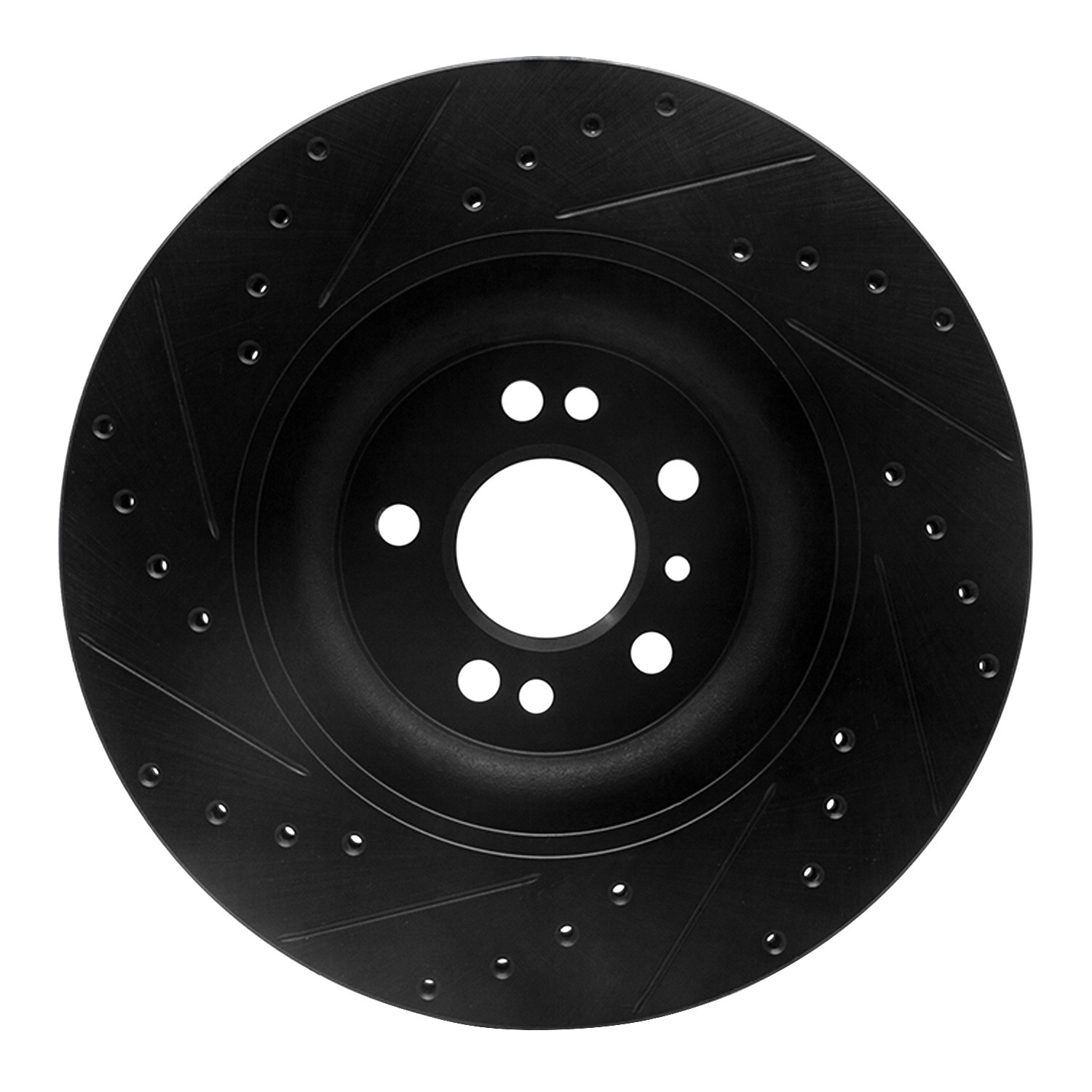 DYN 633-63130R DFC Brake Rotor - Drilled and Slotted - Black - Image 2