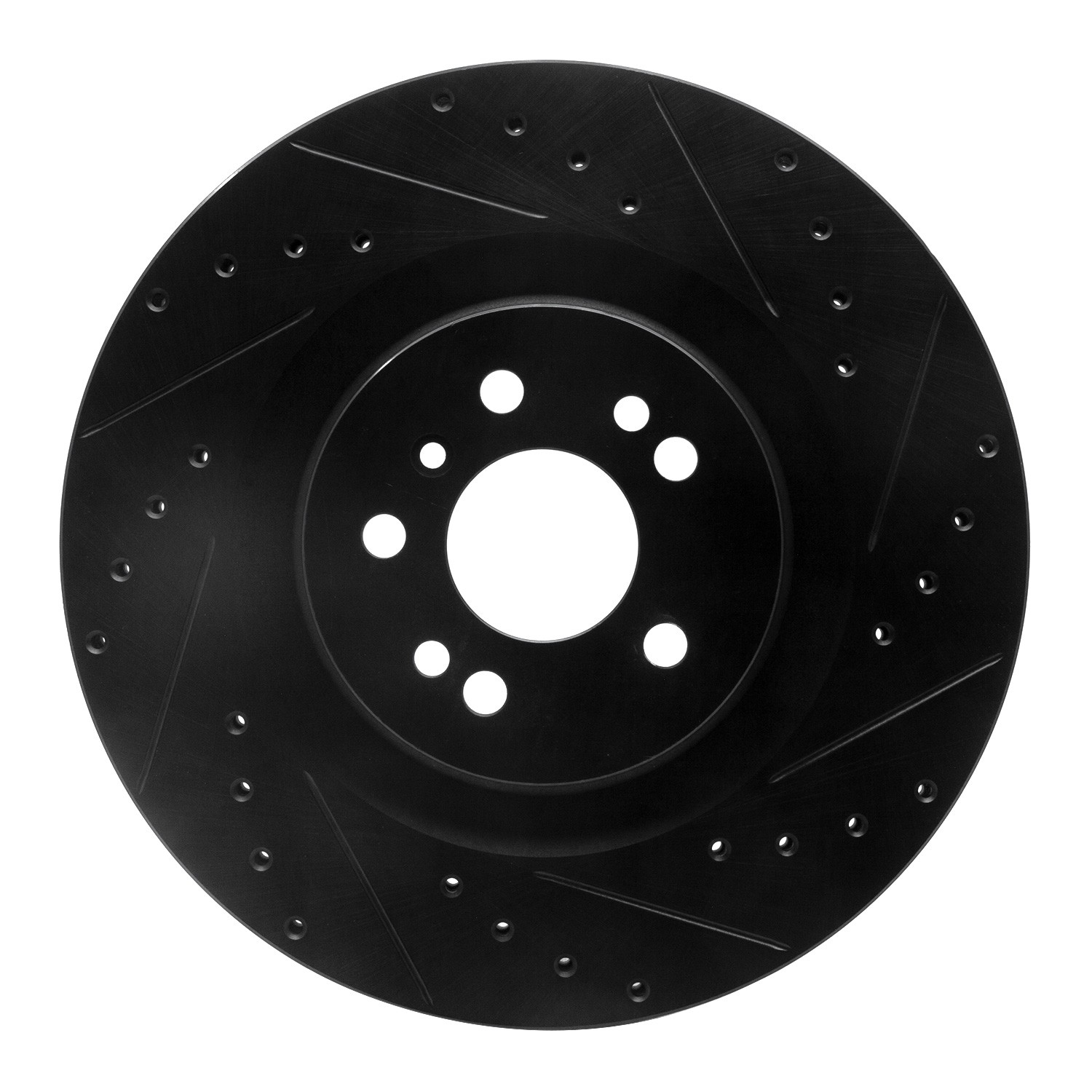 DYN 633-63130R DFC Brake Rotor - Drilled and Slotted - Black - Image 3