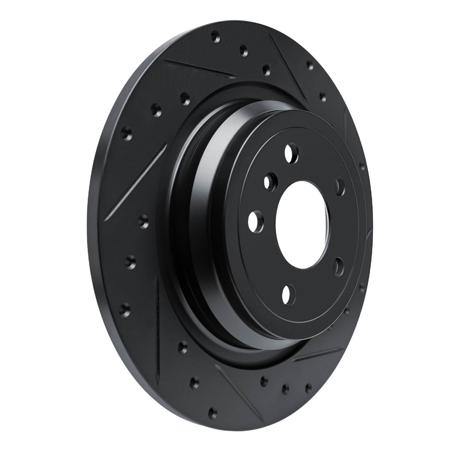 DYN 633-63143R DFC Brake Rotor - Drilled and Slotted - Black