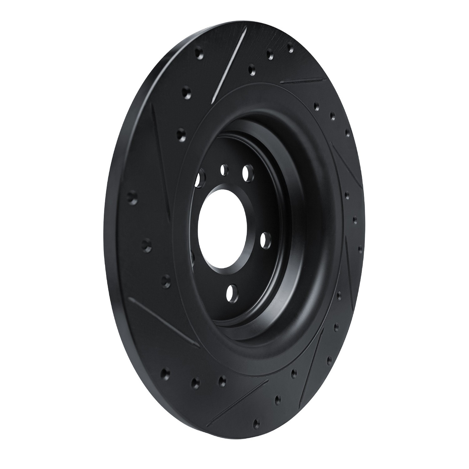 DYN 633-63143R DFC Brake Rotor - Drilled and Slotted - Black - Image 2