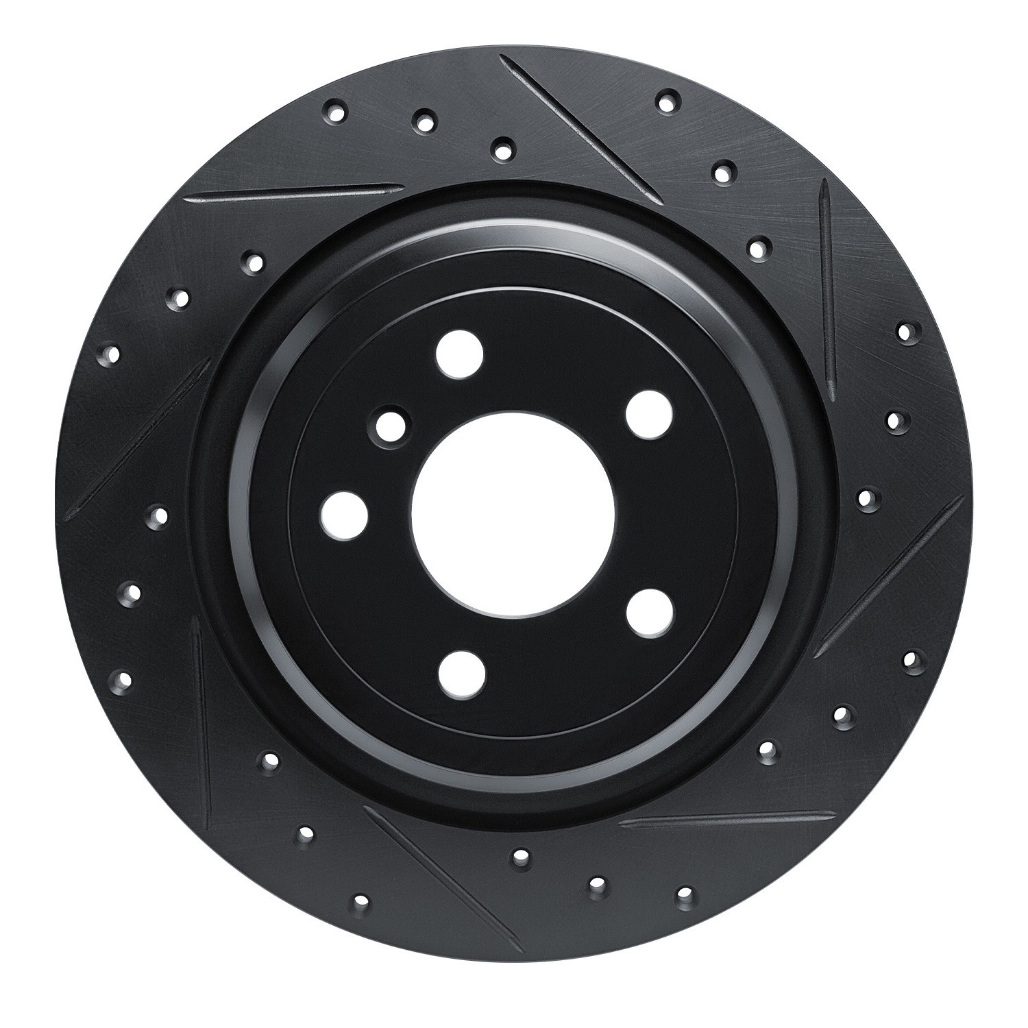 DYN 633-63143R DFC Brake Rotor - Drilled and Slotted - Black - Image 3