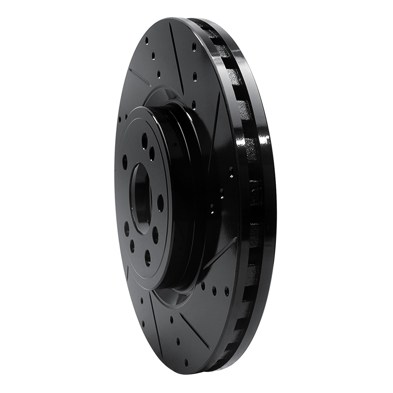 DYN 633-63144R DFC Brake Rotor - Drilled and Slotted - Black