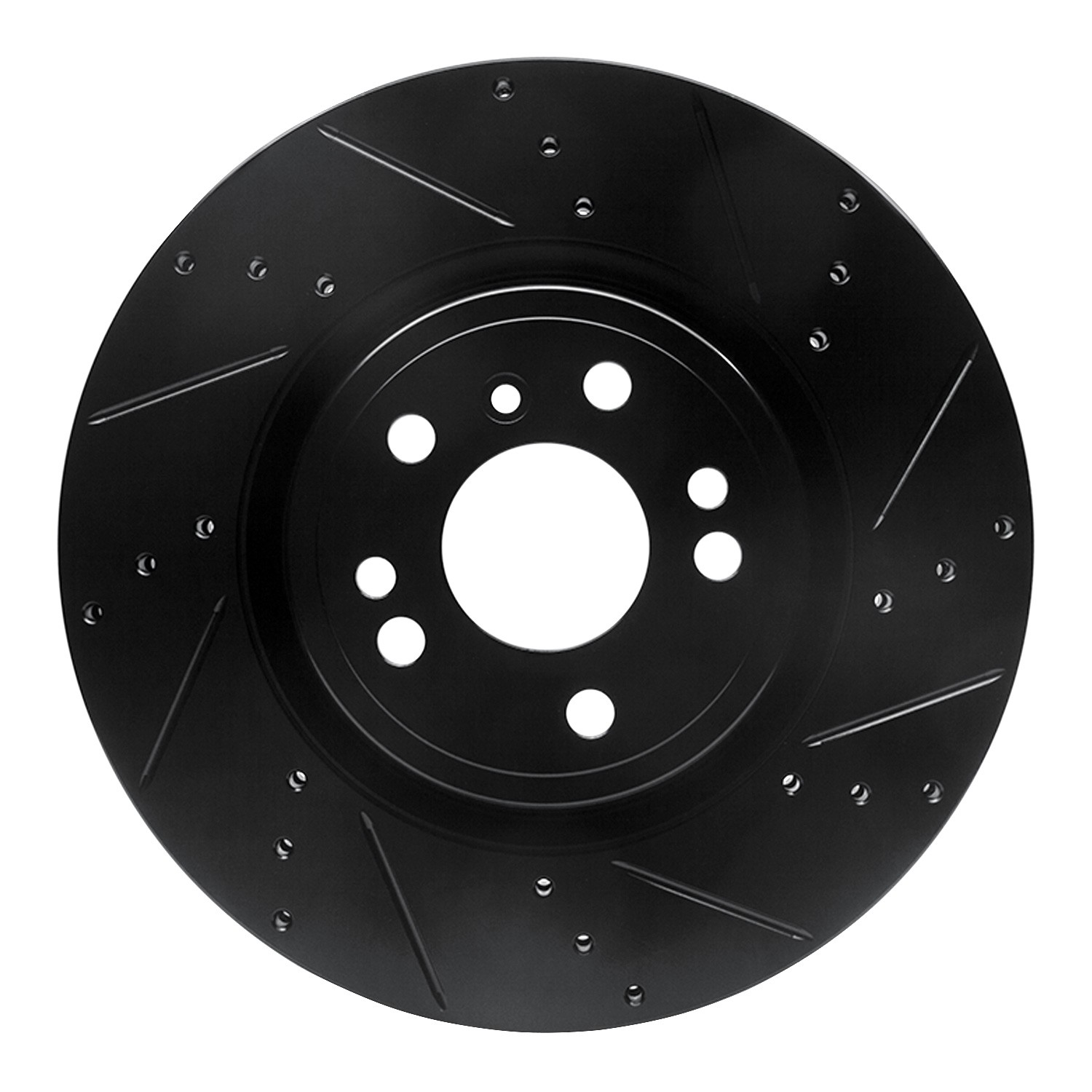 DYN 633-63144R DFC Brake Rotor - Drilled and Slotted - Black - Image 3