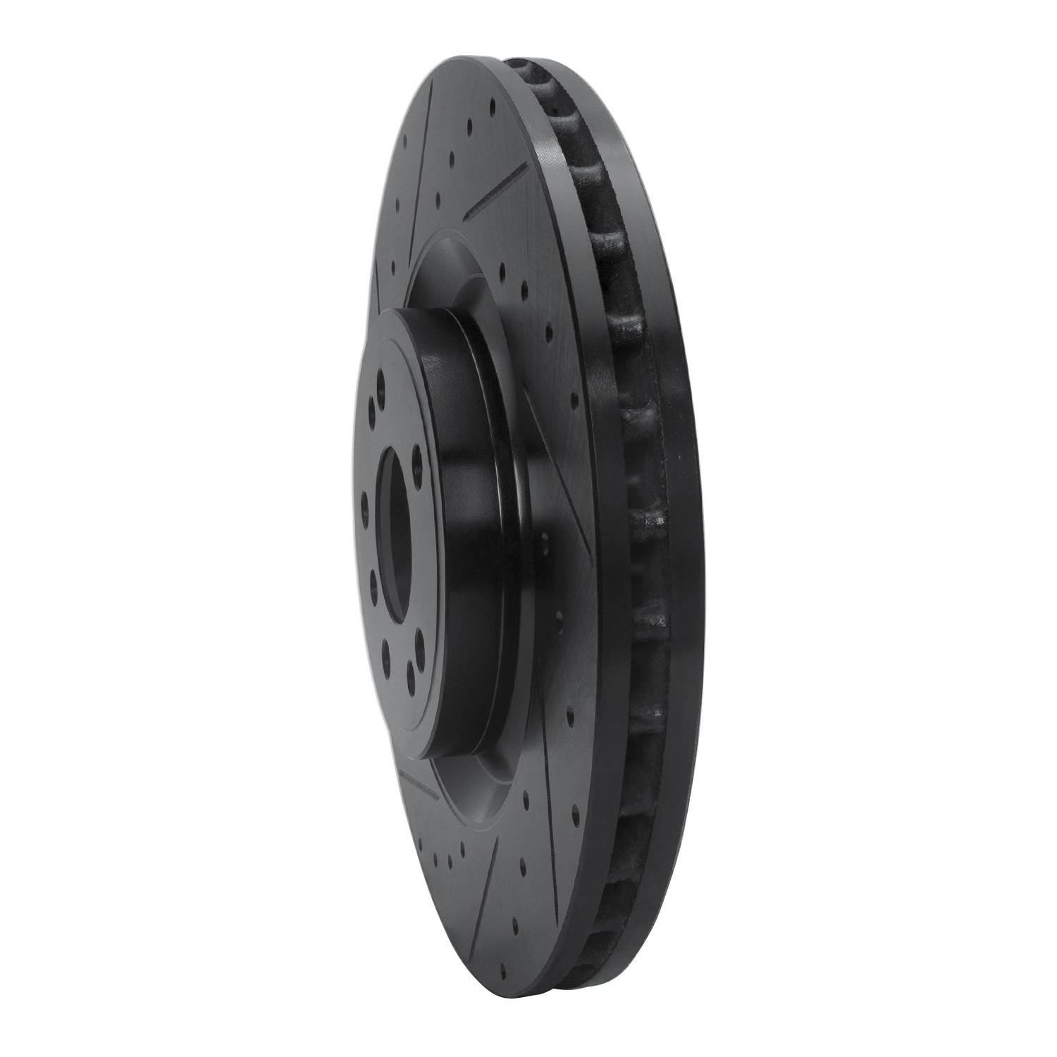 DYN 633-63146L DFC Brake Rotor - Drilled and Slotted - Black