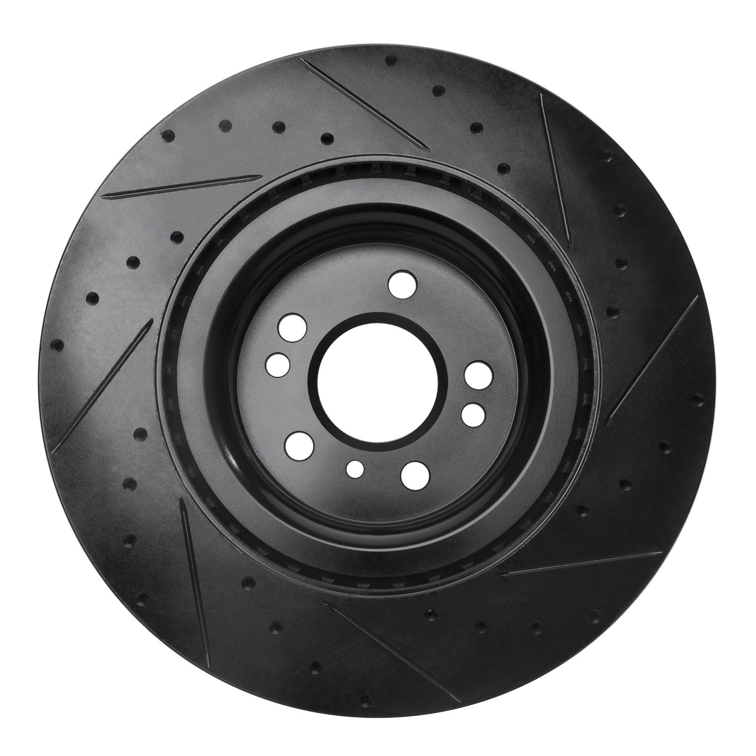 DYN 633-63146L DFC Brake Rotor - Drilled and Slotted - Black - Image 2