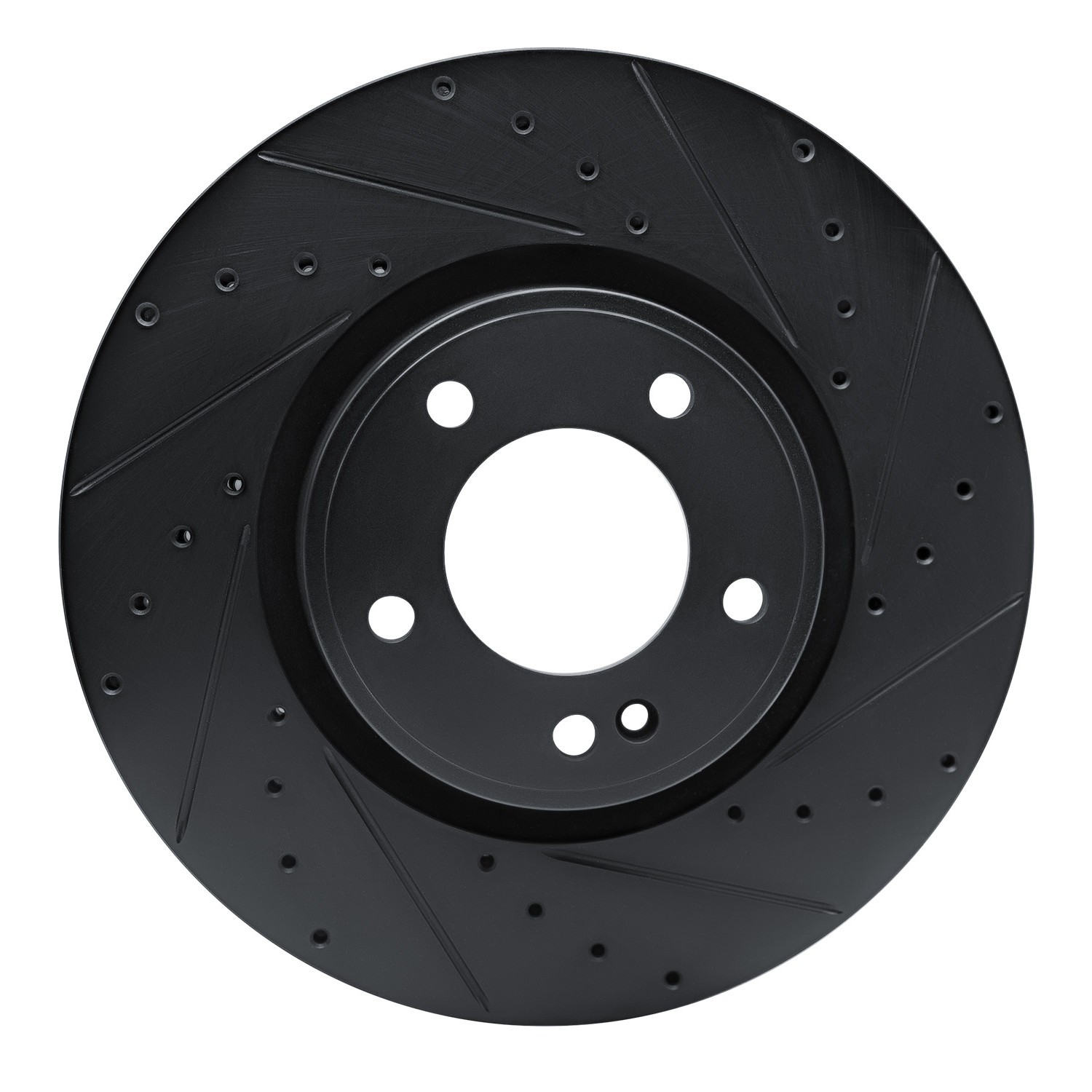 DYN 633-63176R DFC Brake Rotor - Drilled and Slotted - Black