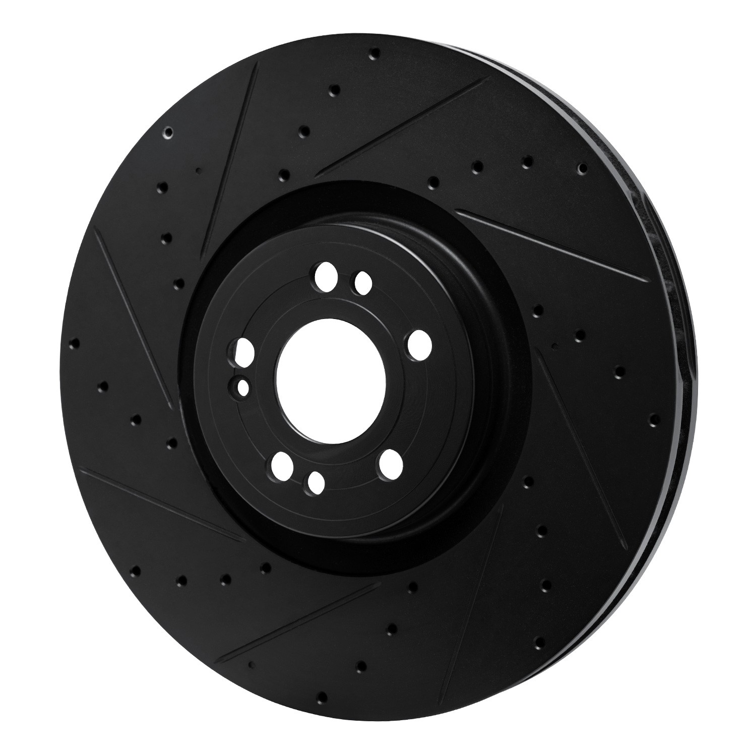 DYN 633-63180L DFC Brake Rotor - Drilled and Slotted - Black