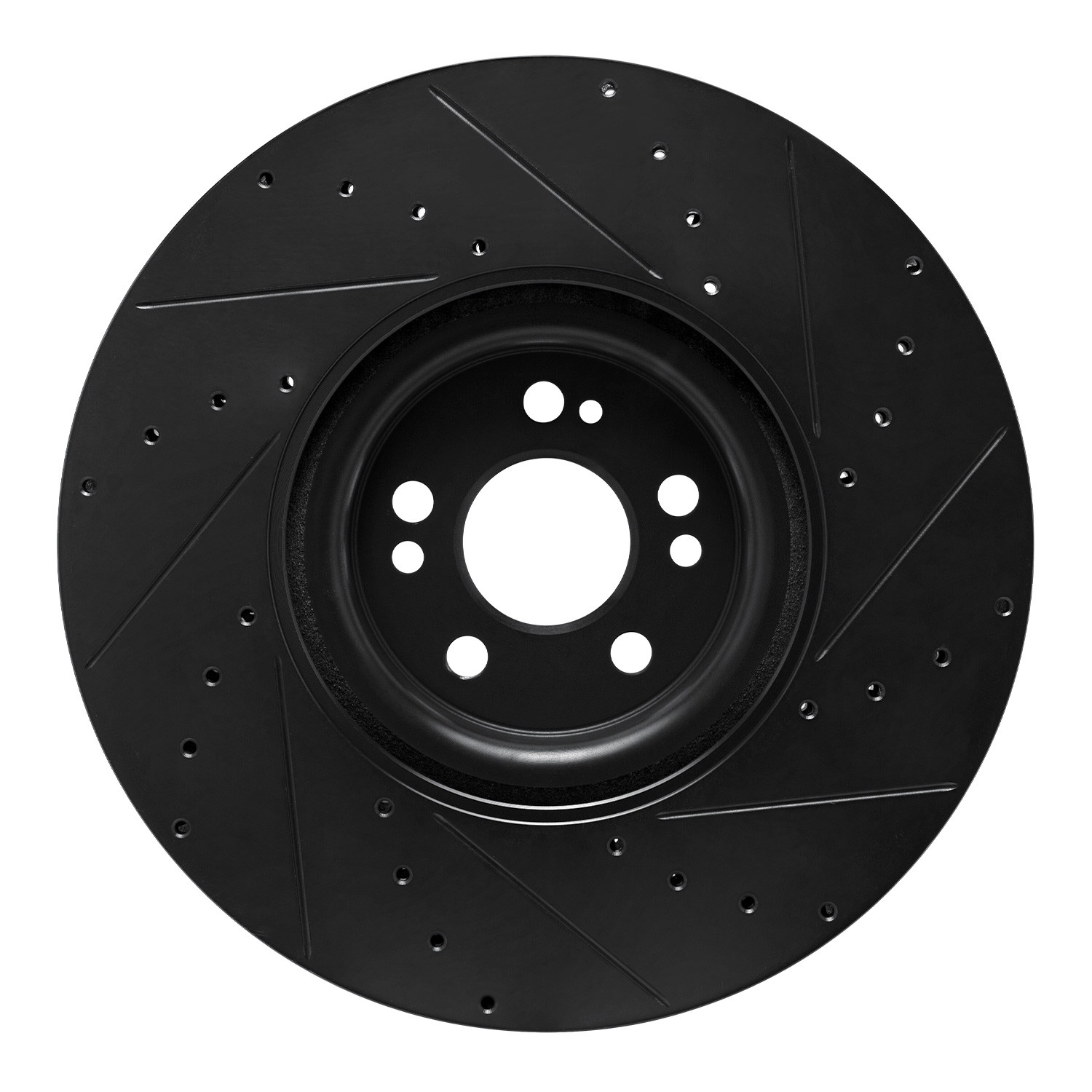 DYN 633-63180L DFC Brake Rotor - Drilled and Slotted - Black - Image 2