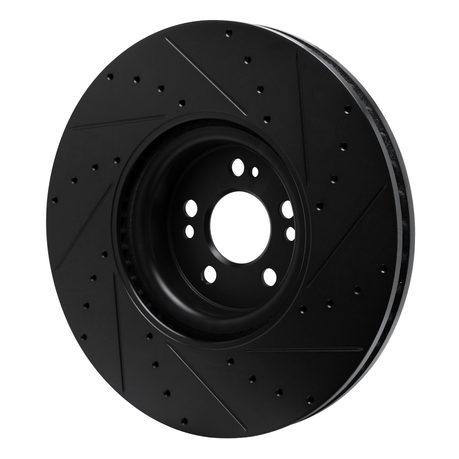 DYN 633-63180L DFC Brake Rotor - Drilled and Slotted - Black - Image 5