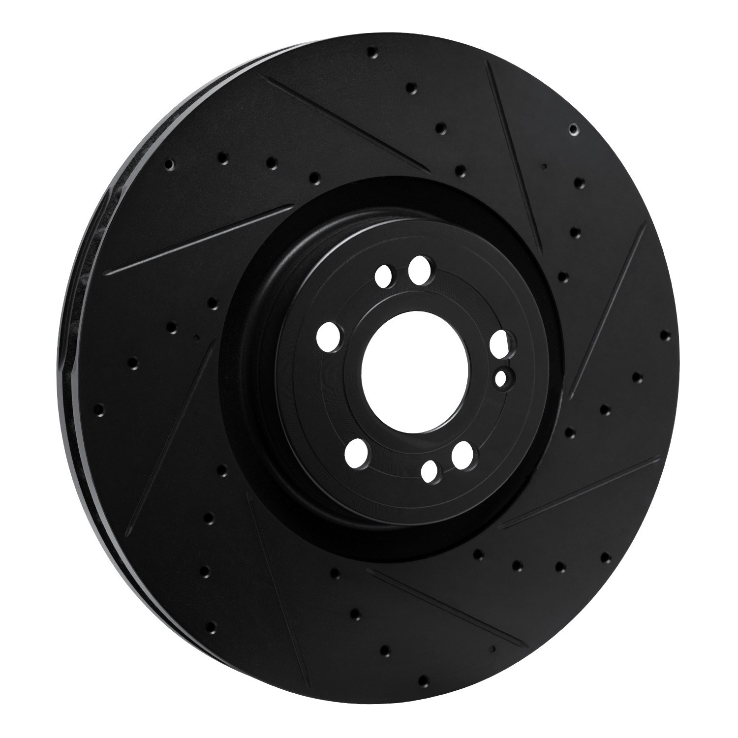 DYN 633-63180R DFC Brake Rotor - Drilled and Slotted - Black