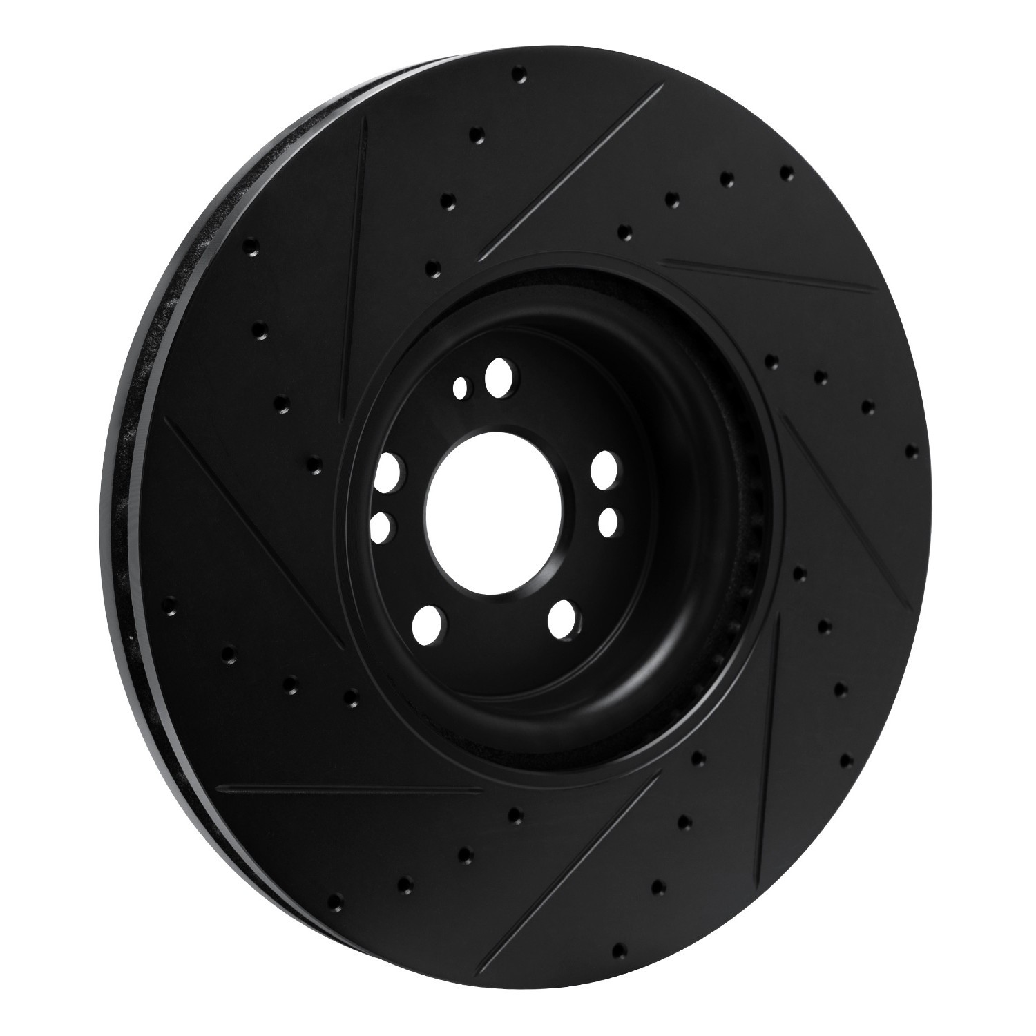 DYN 633-63180R DFC Brake Rotor - Drilled and Slotted - Black - Image 2