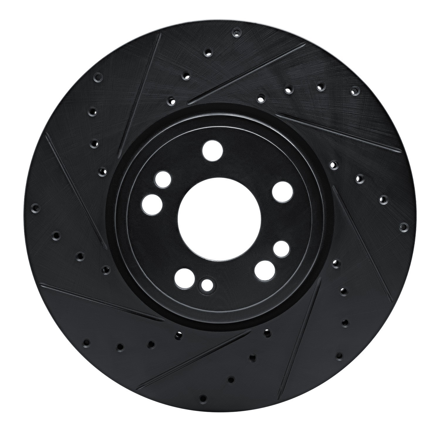 DYN 633-63181L DFC Brake Rotor - Drilled and Slotted - Black