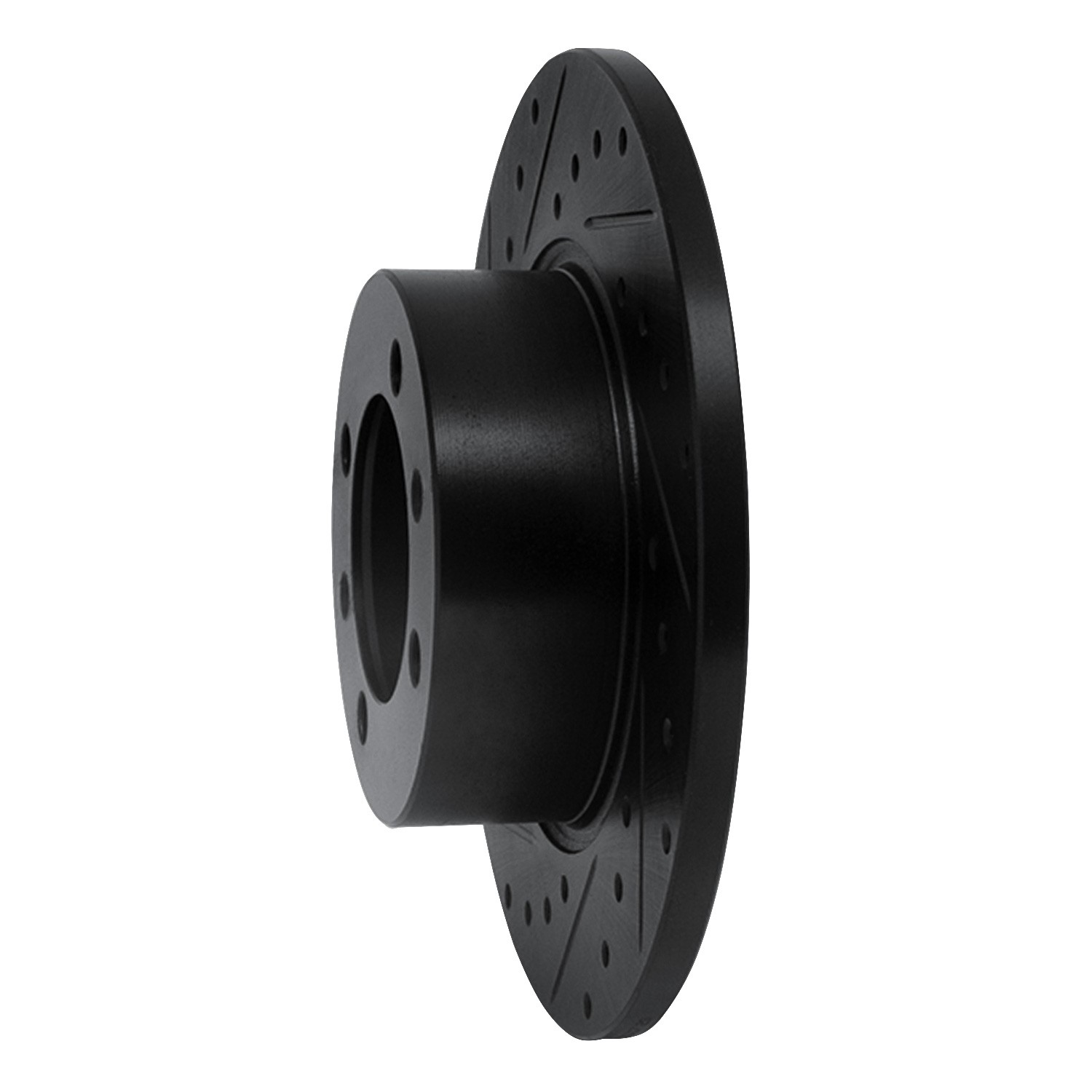 DYN 633-65001L DFC Brake Rotor - Drilled and Slotted - Black