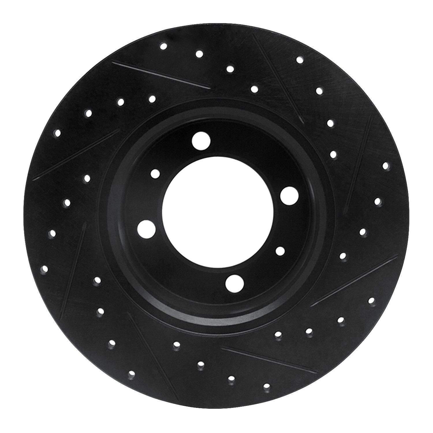 DYN 633-65001L DFC Brake Rotor - Drilled and Slotted - Black - Image 2
