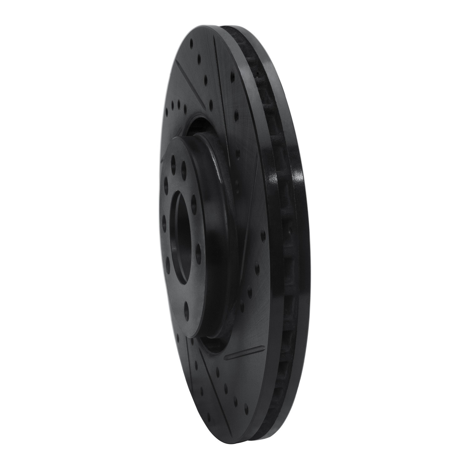 DYN 633-65013R DFC Brake Rotor - Drilled and Slotted - Black