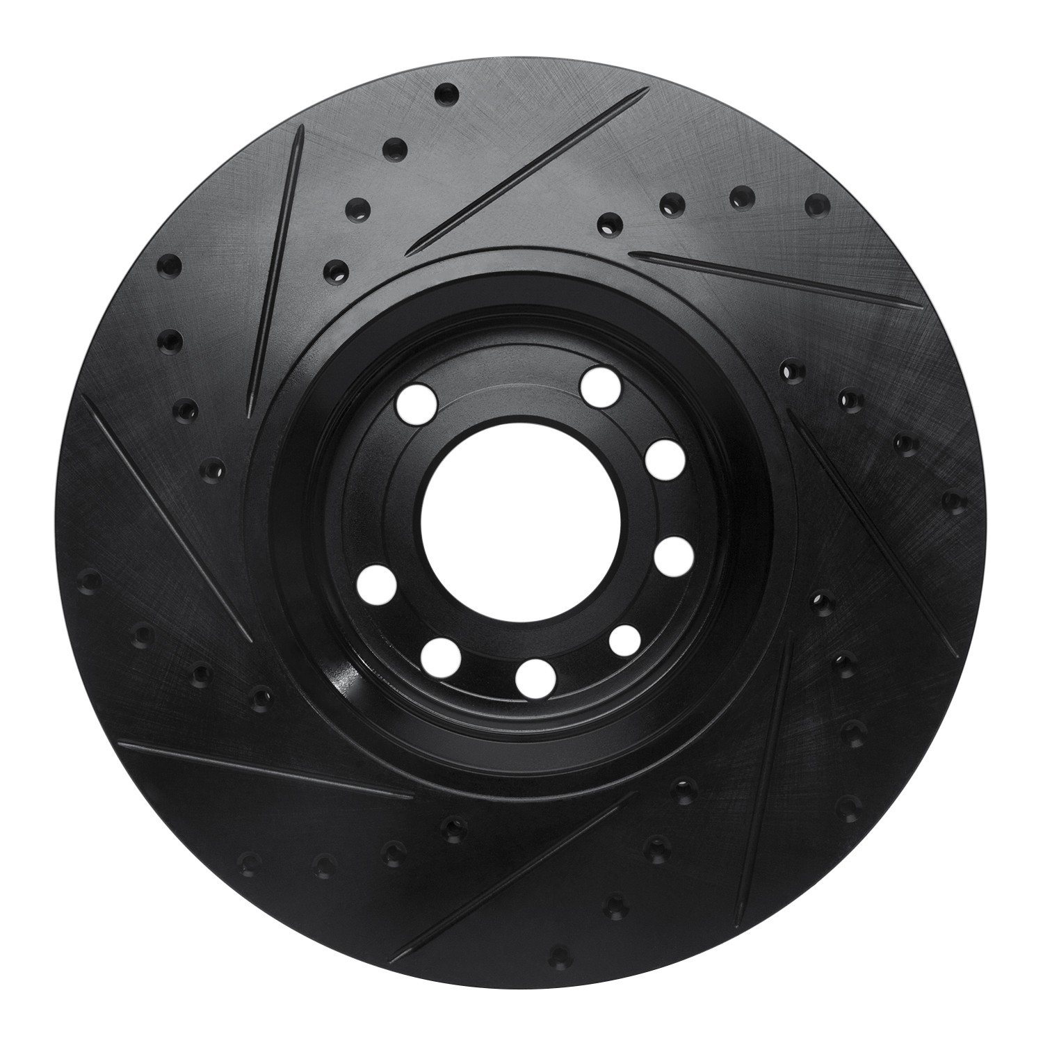 DYN 633-65013R DFC Brake Rotor - Drilled and Slotted - Black - Image 2