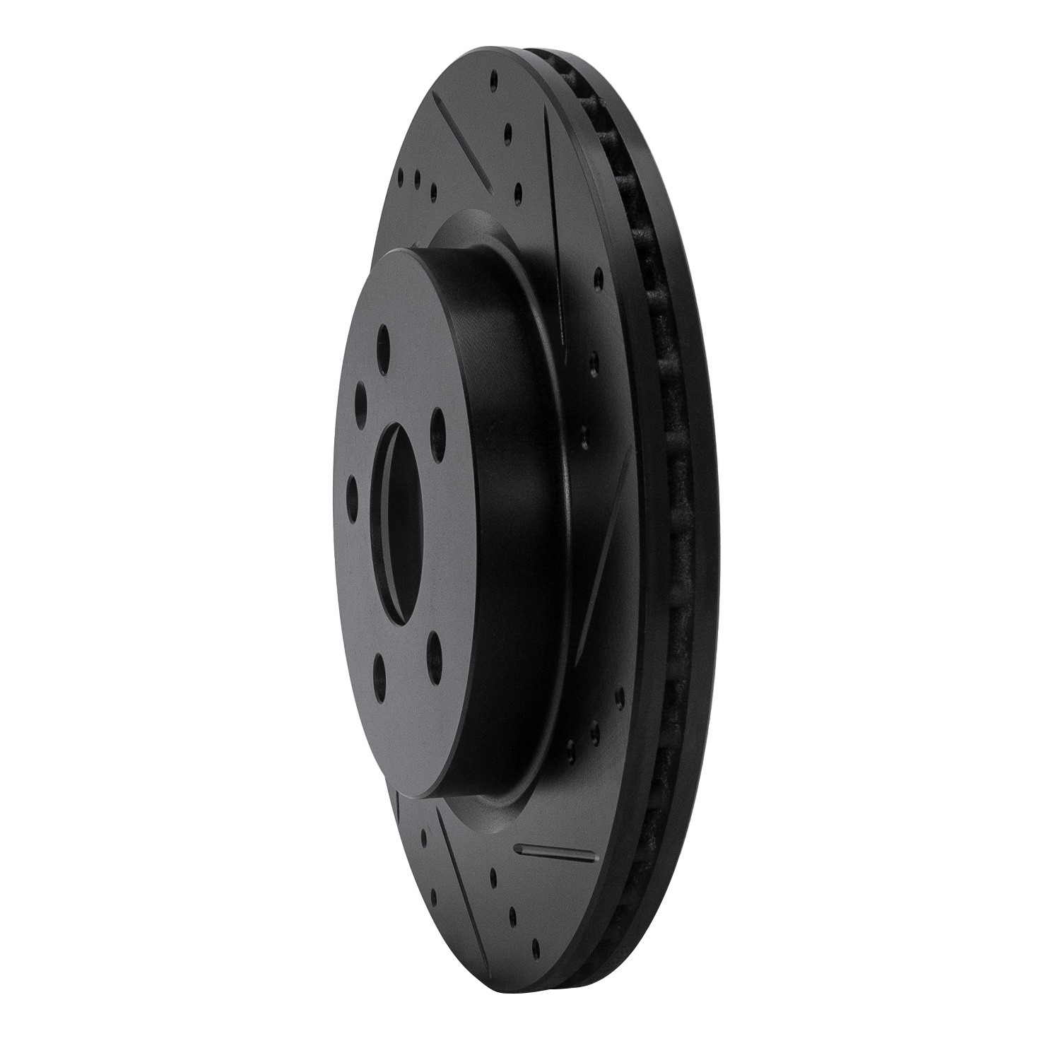 DYN 633-65024R DFC Brake Rotor - Drilled and Slotted - Black