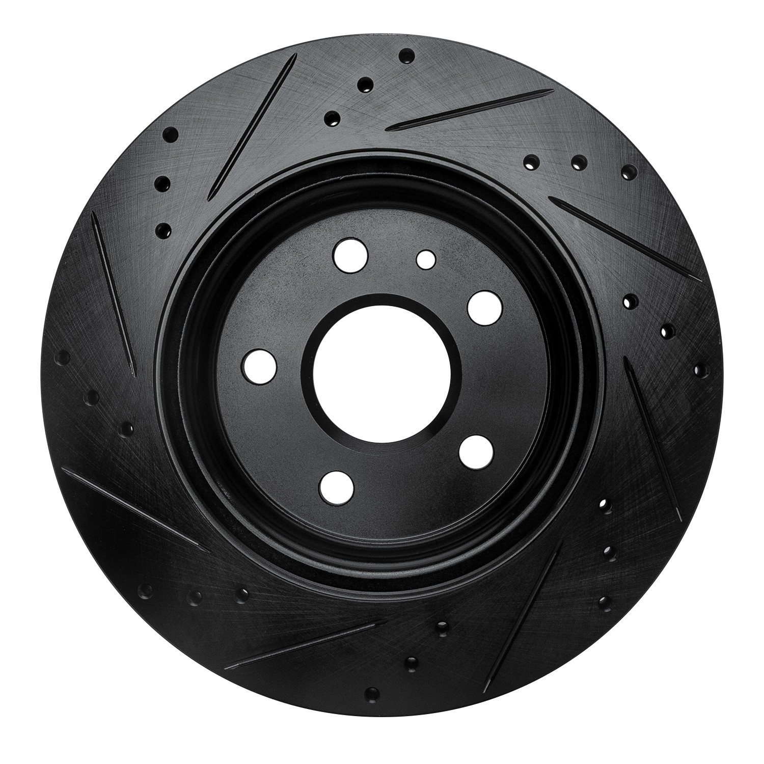 DYN 633-65024R DFC Brake Rotor - Drilled and Slotted - Black - Image 2
