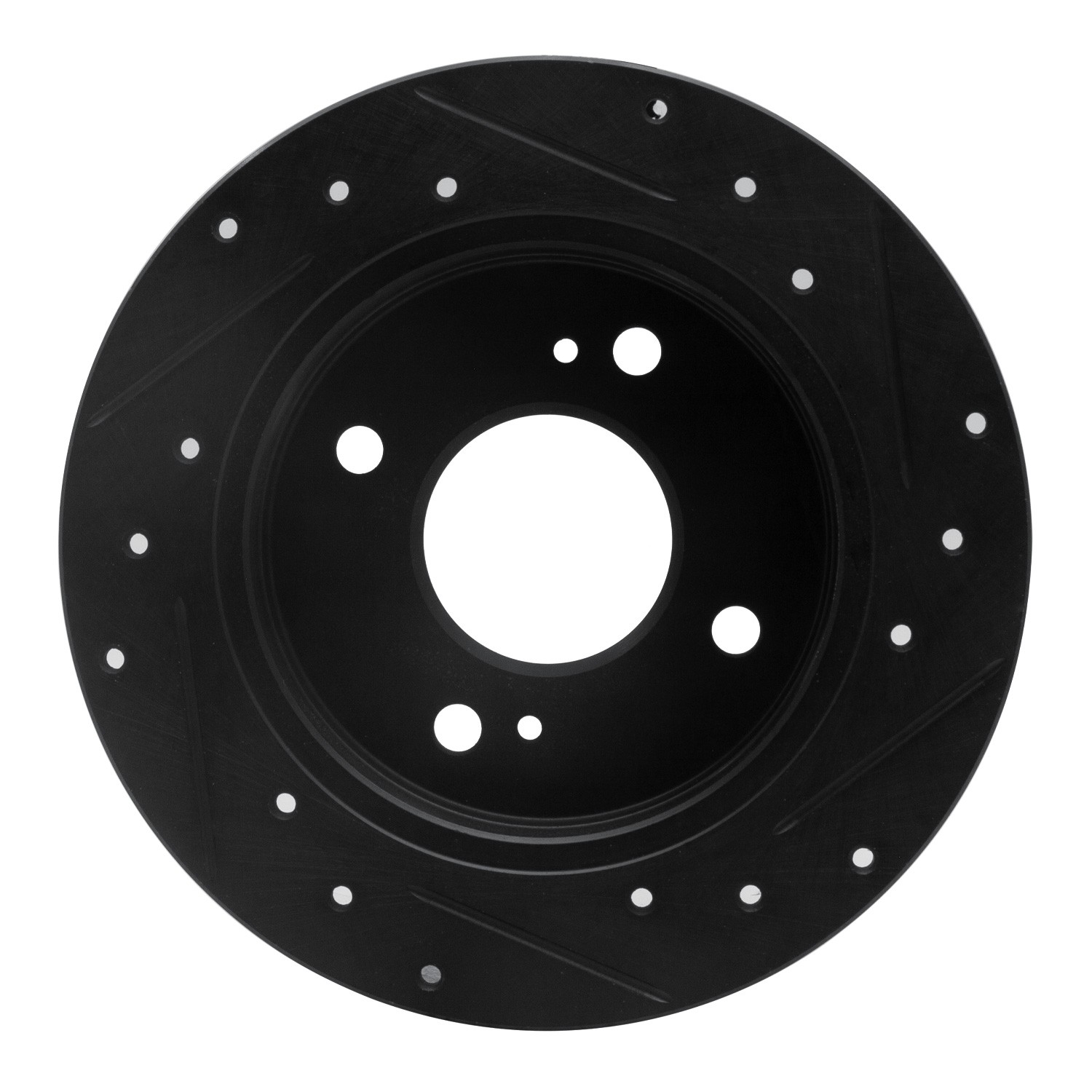 DYN 633-67012L DFC Brake Rotor - Drilled and Slotted - Black - Image 2