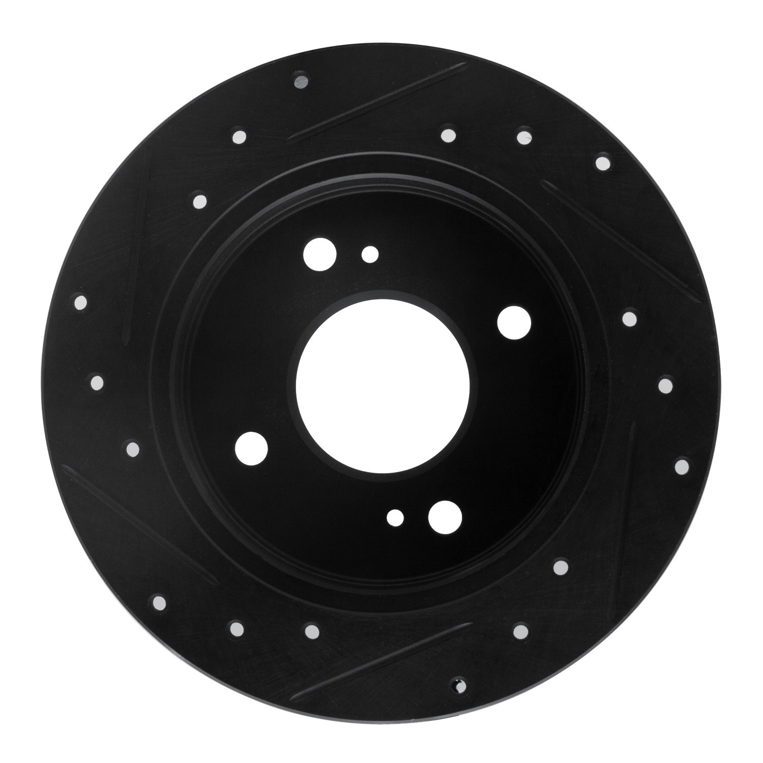 DYN 633-67012R DFC Brake Rotor - Drilled and Slotted - Black - Image 2