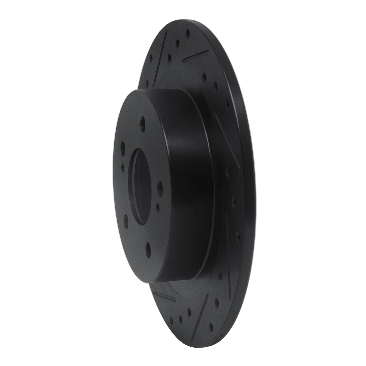 DYN 633-67018L DFC Brake Rotor - Drilled and Slotted - Black