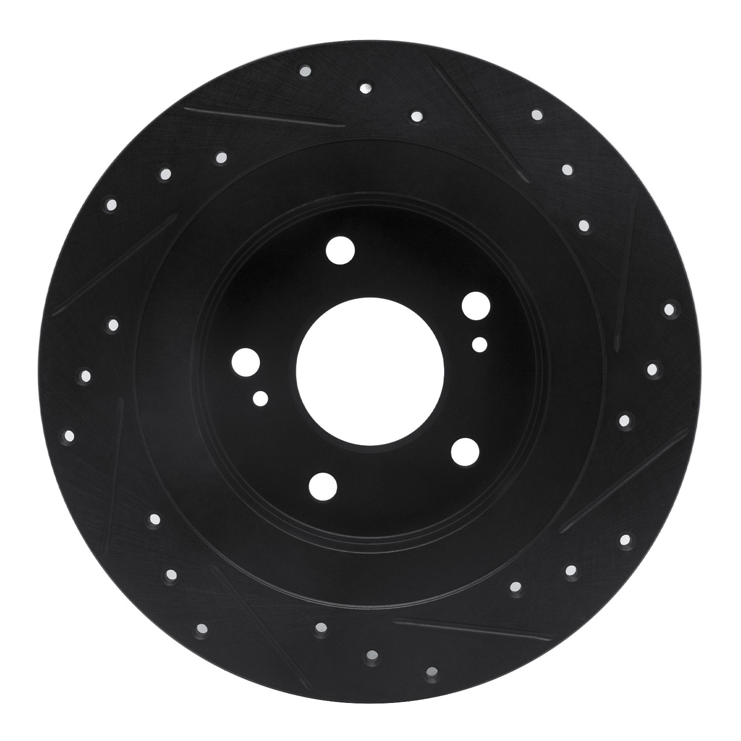 DYN 633-67018L DFC Brake Rotor - Drilled and Slotted - Black - Image 2