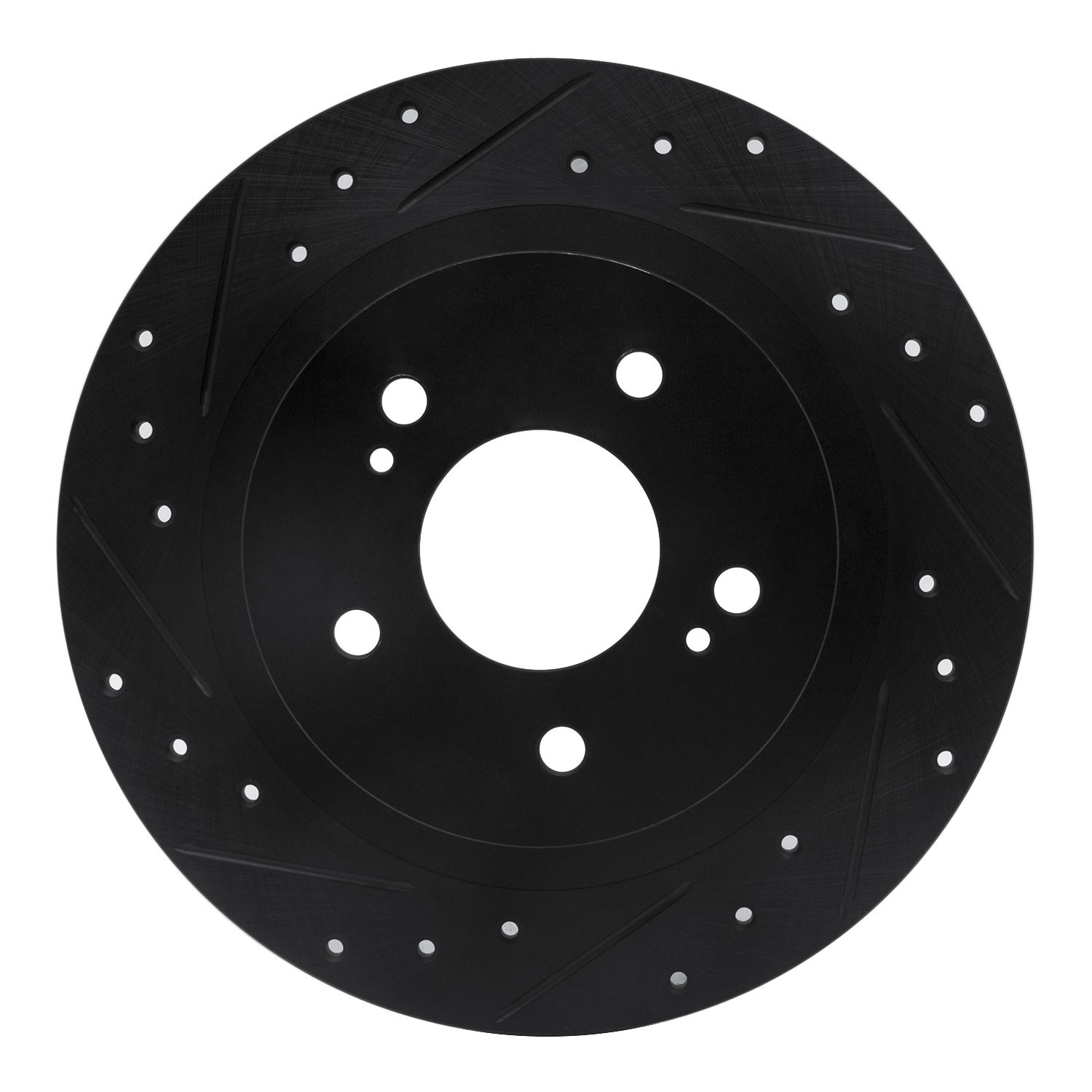 DYN 633-67018L DFC Brake Rotor - Drilled and Slotted - Black - Image 3