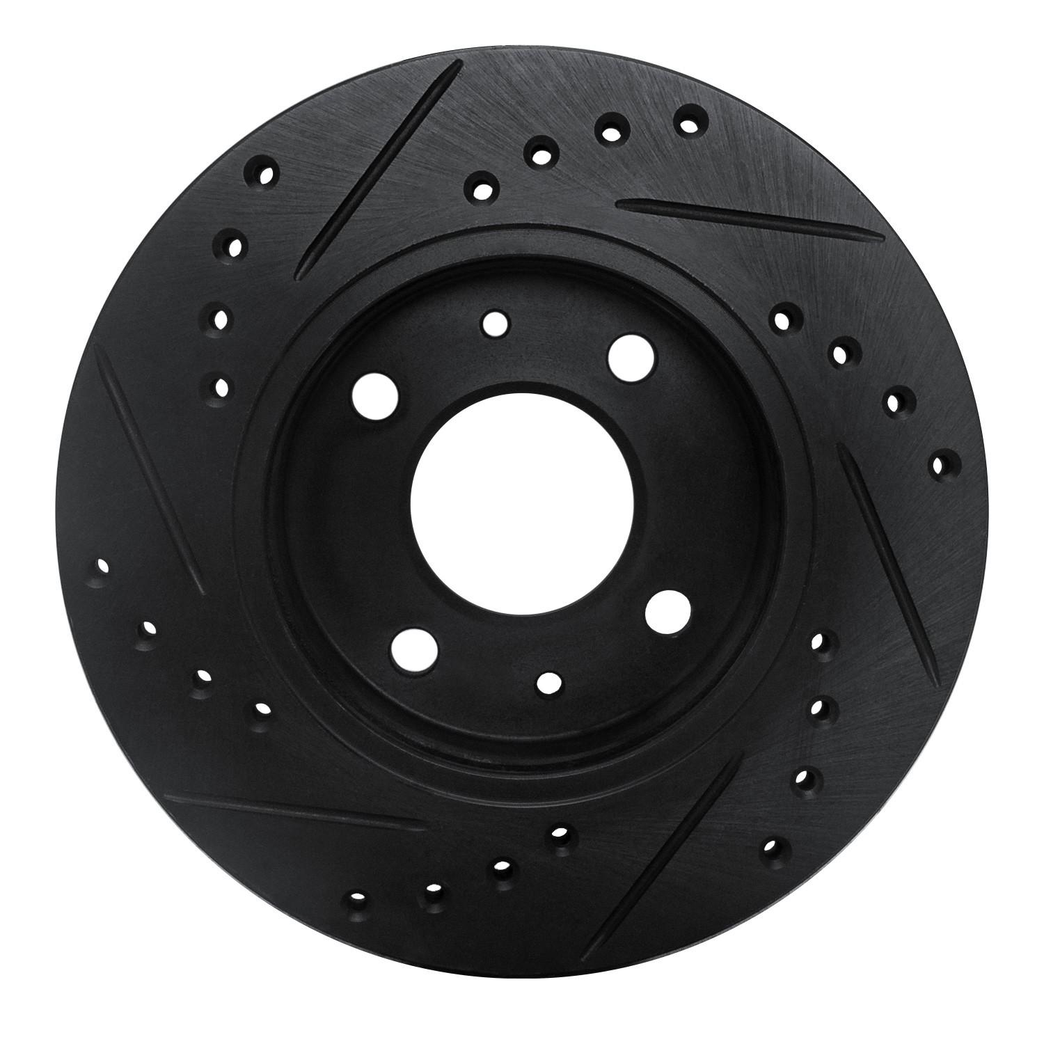 DYN 633-67024R DFC Brake Rotor - Drilled and Slotted - Black - Image 2