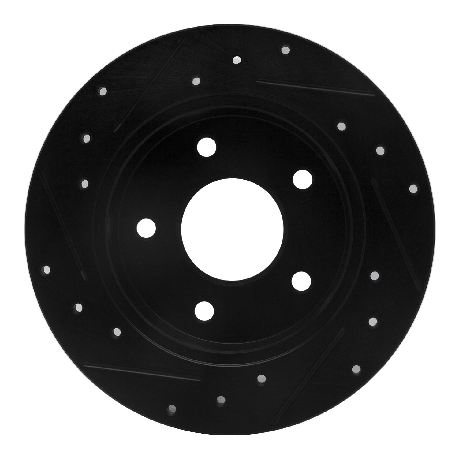 DYN 633-67031R DFC Brake Rotor - Drilled and Slotted - Black - Image 2