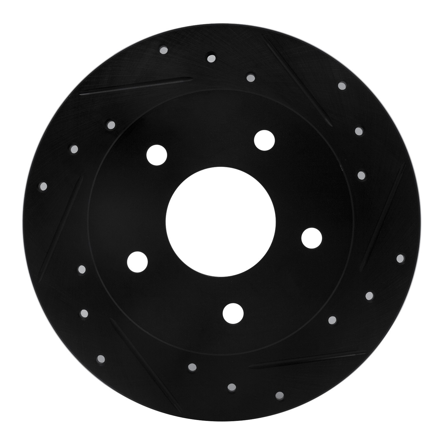 DYN 633-67031R DFC Brake Rotor - Drilled and Slotted - Black - Image 3