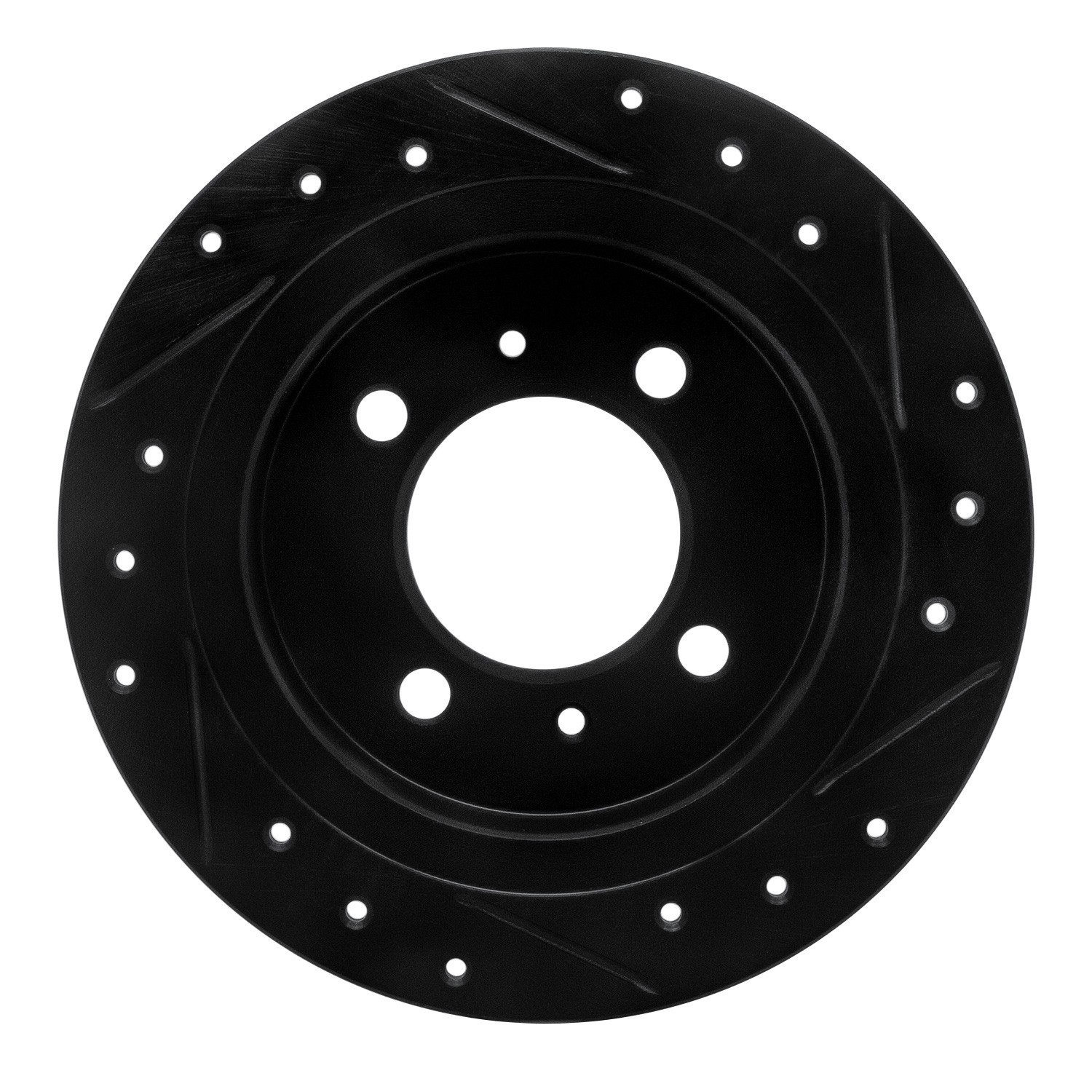 DYN 633-67039L DFC Brake Rotor - Drilled and Slotted - Black - Image 2
