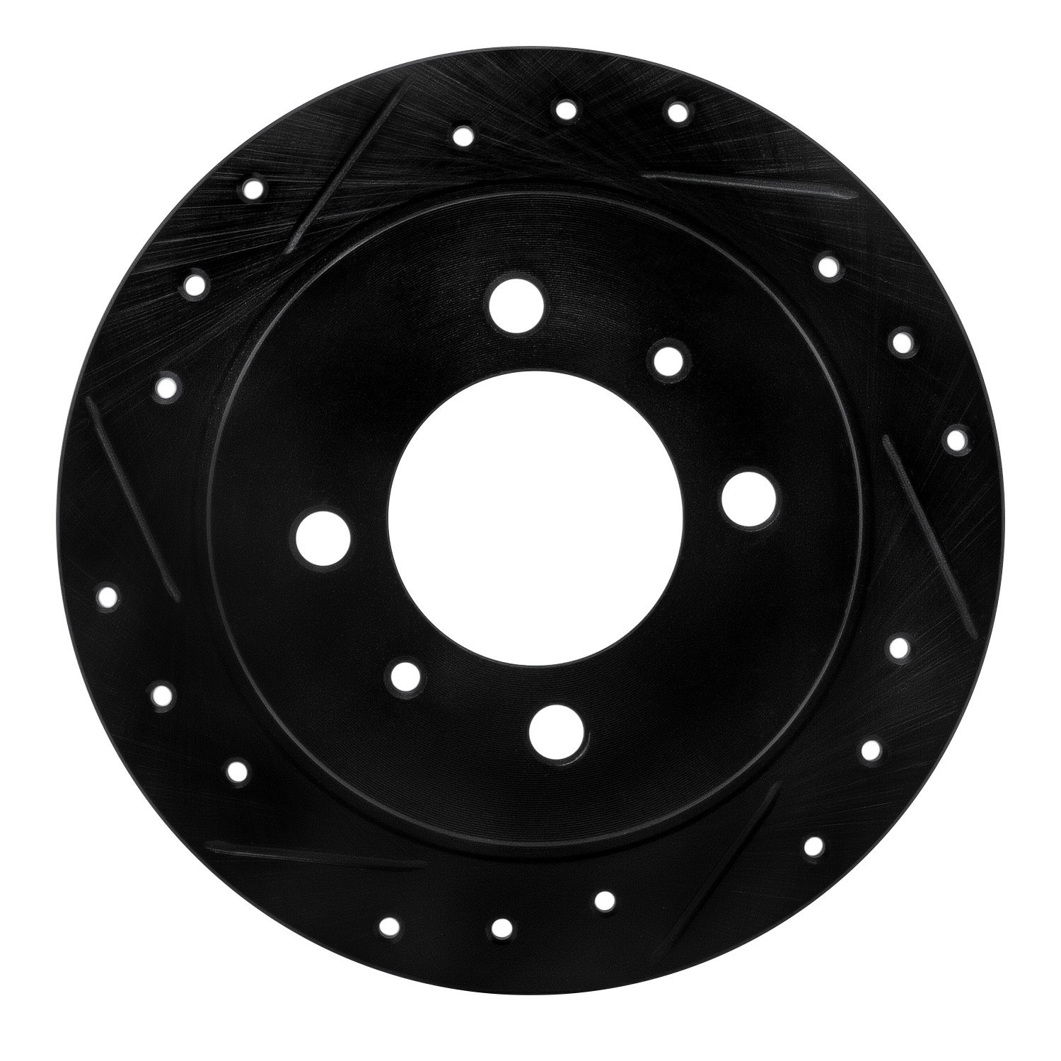 DYN 633-67039L DFC Brake Rotor - Drilled and Slotted - Black - Image 3