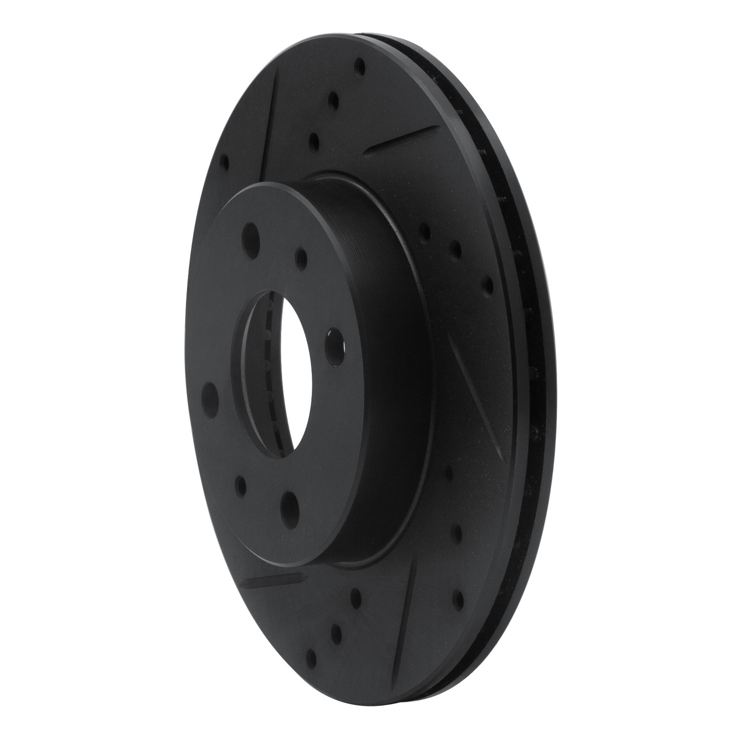 DYN 633-67045L DFC Brake Rotor - Drilled and Slotted - Black