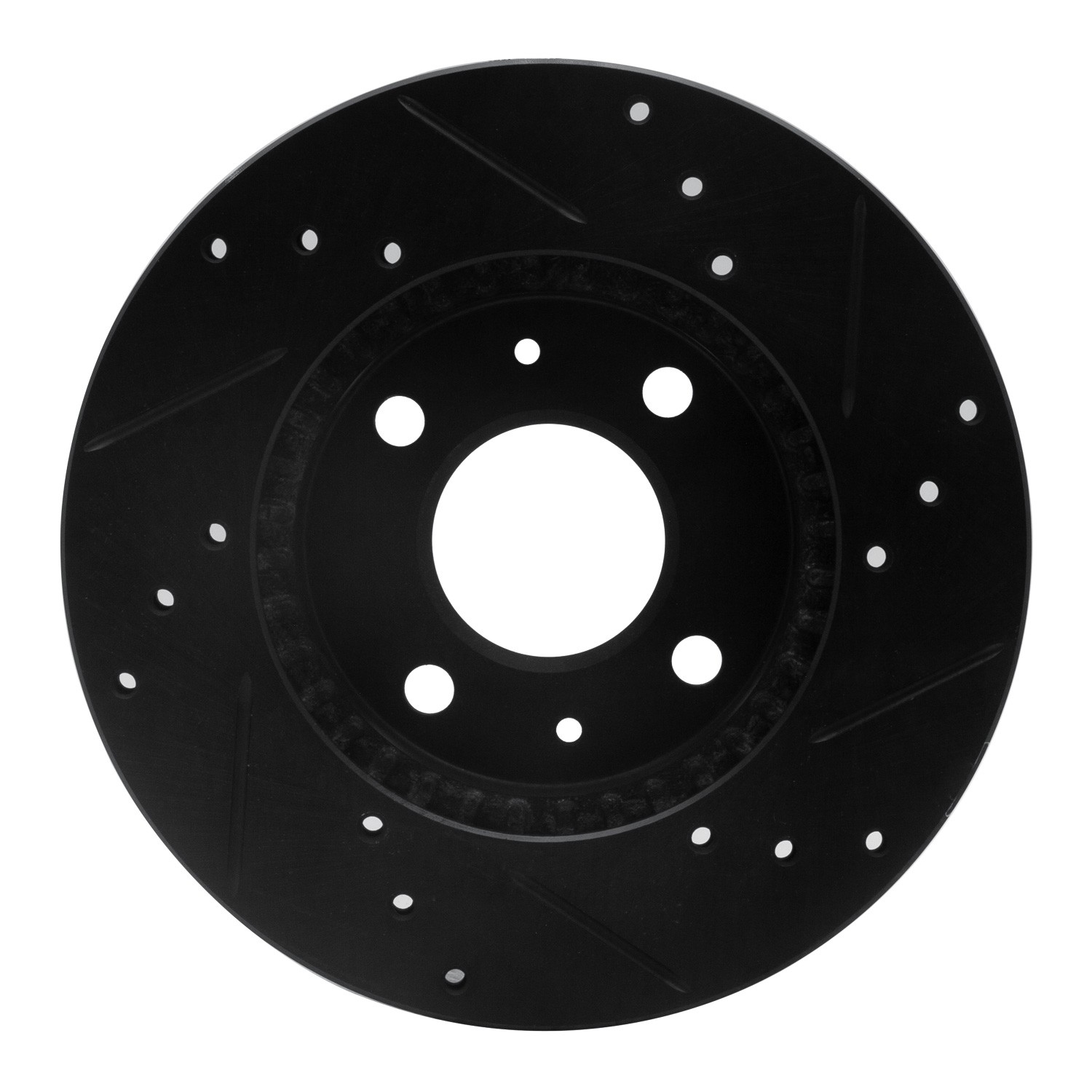 DYN 633-67045L DFC Brake Rotor - Drilled and Slotted - Black - Image 2