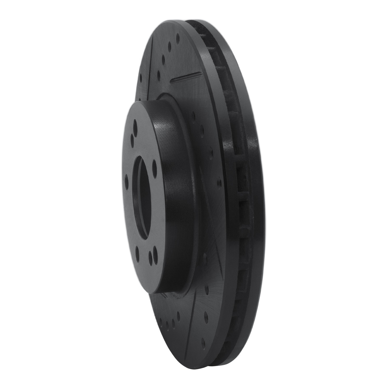 DYN 633-67048L DFC Brake Rotor - Drilled and Slotted - Black