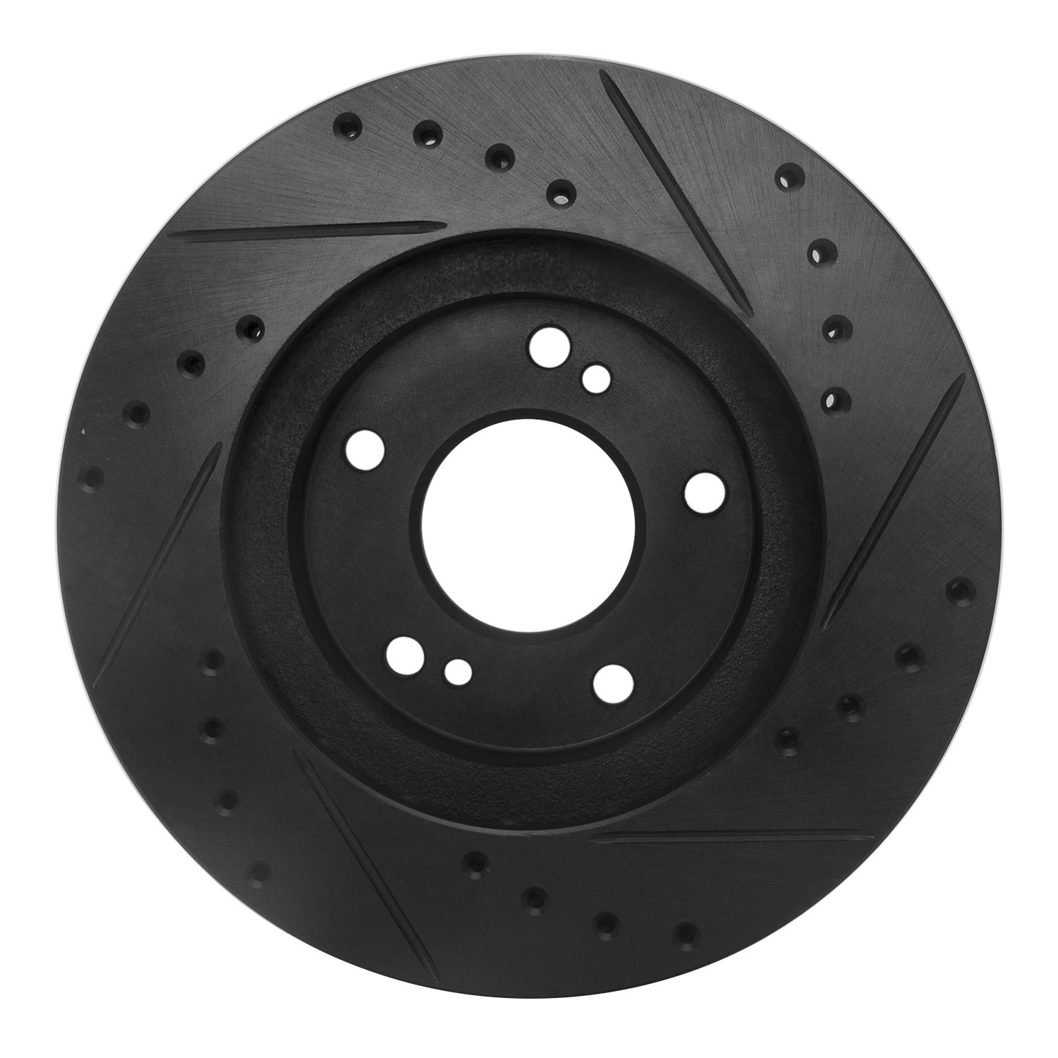 DYN 633-67048L DFC Brake Rotor - Drilled and Slotted - Black - Image 2