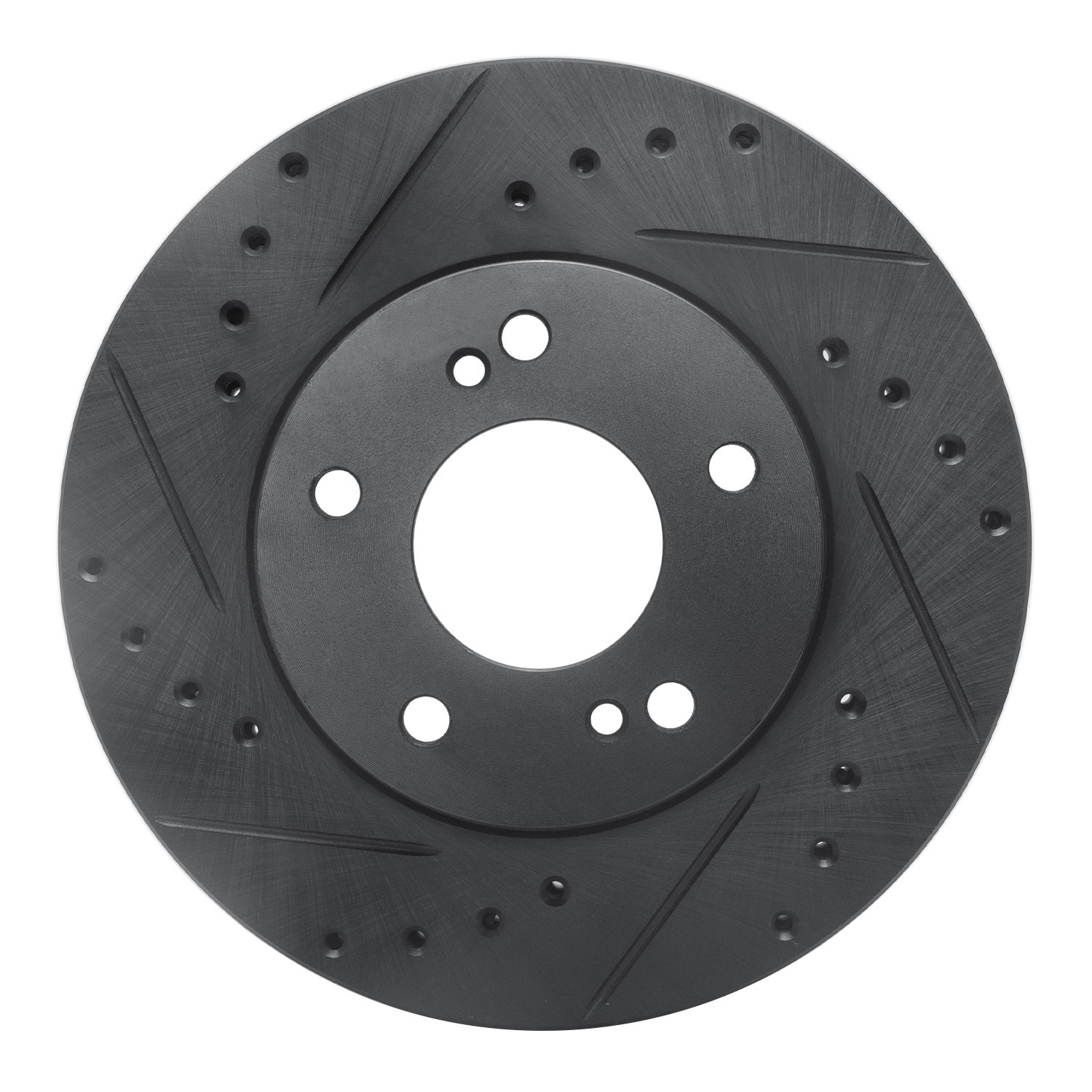 DYN 633-67048L DFC Brake Rotor - Drilled and Slotted - Black - Image 3