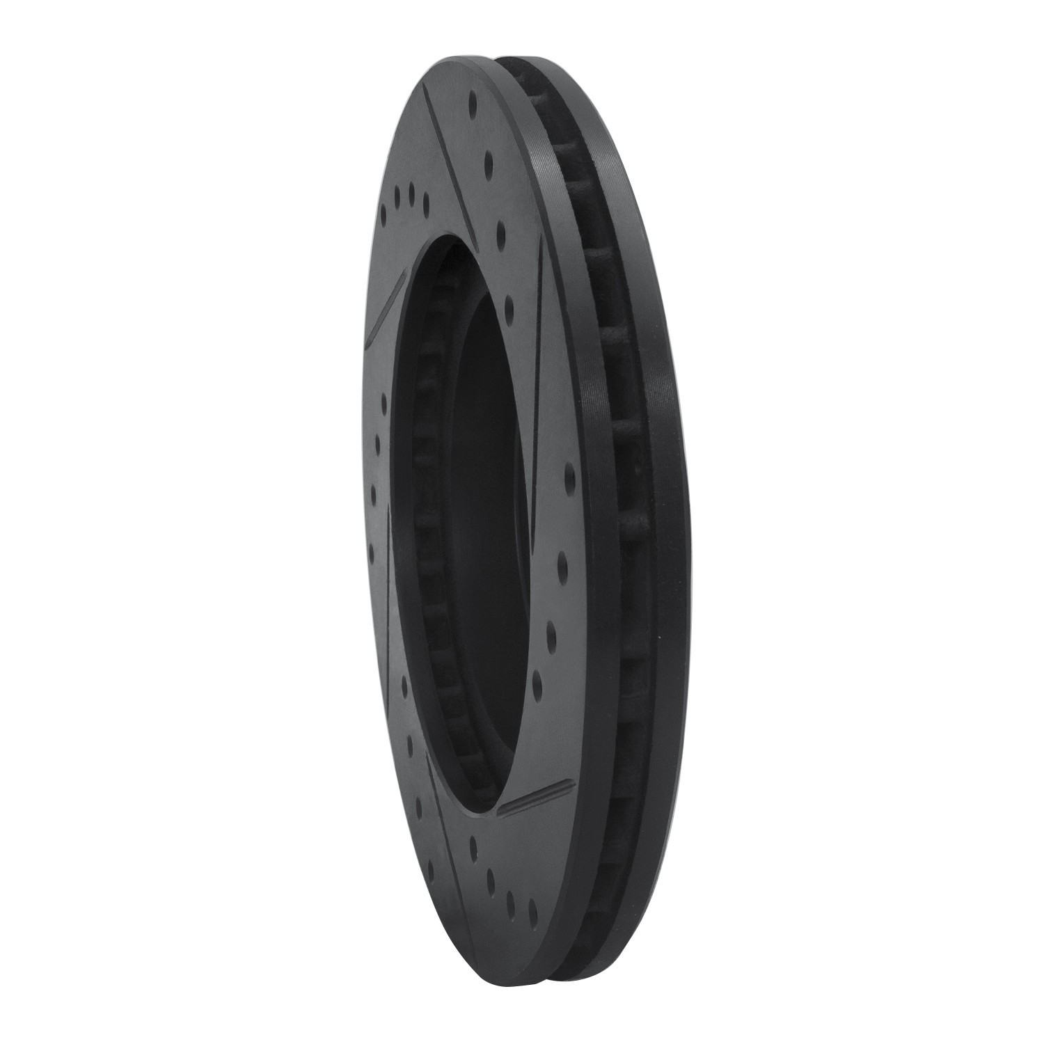 DYN 633-67048L DFC Brake Rotor - Drilled and Slotted - Black - Image 5