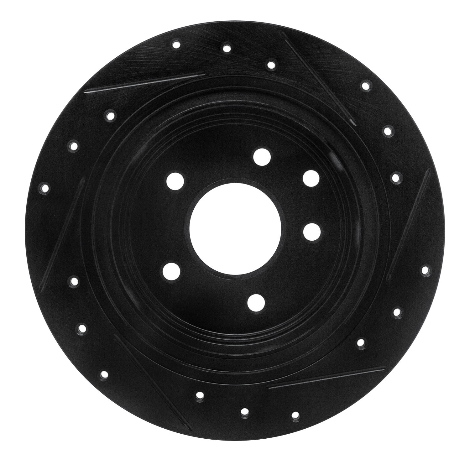 DYN 633-67050L DFC Brake Rotor - Drilled and Slotted - Black - Image 2