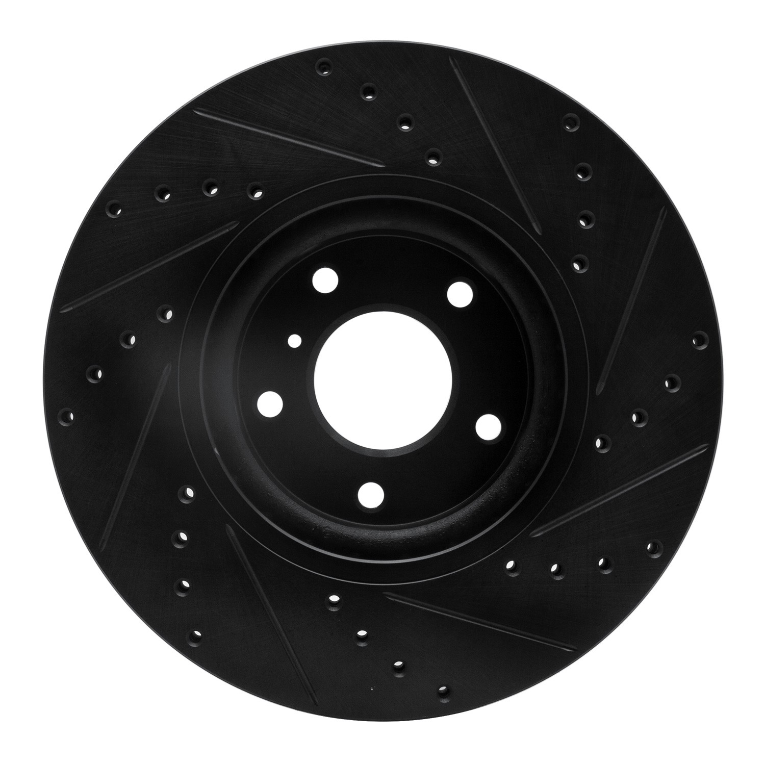 DYN 633-67052L DFC Brake Rotor - Drilled and Slotted - Black - Image 2