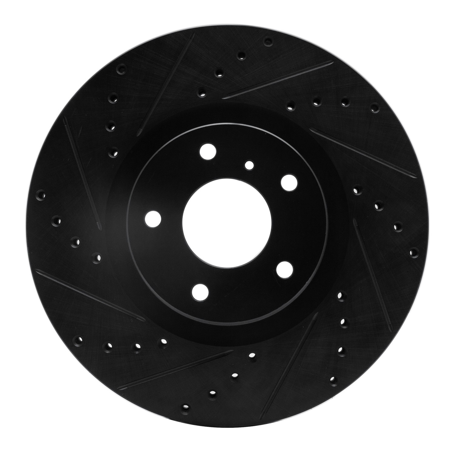 DYN 633-67052L DFC Brake Rotor - Drilled and Slotted - Black - Image 3