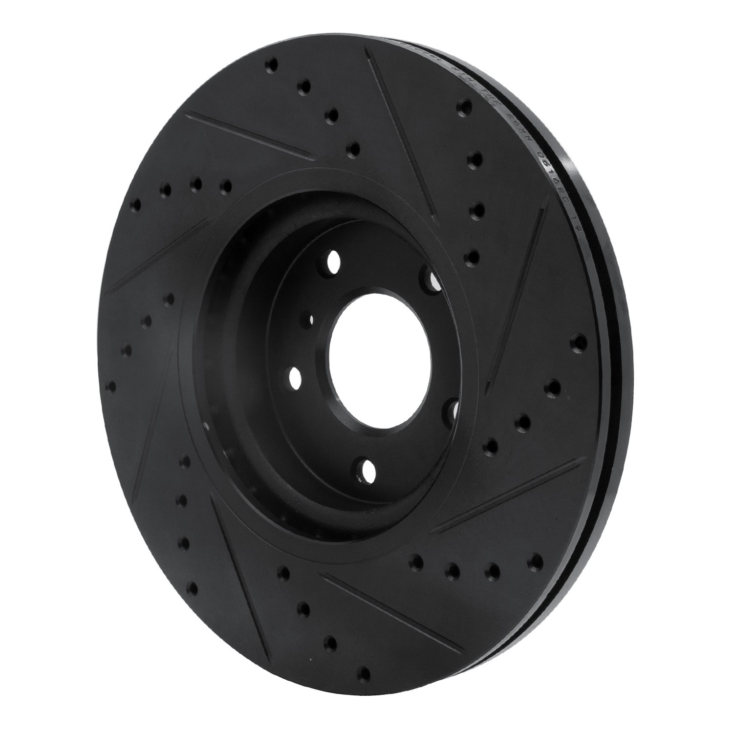 DYN 633-67052L DFC Brake Rotor - Drilled and Slotted - Black - Image 5