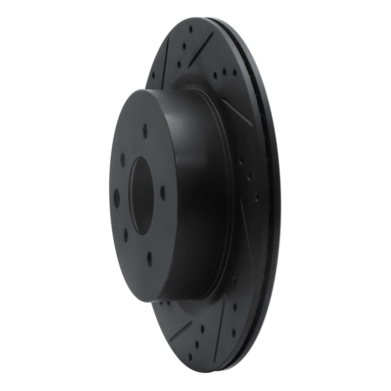 DYN 633-67055L DFC Brake Rotor - Drilled and Slotted - Black