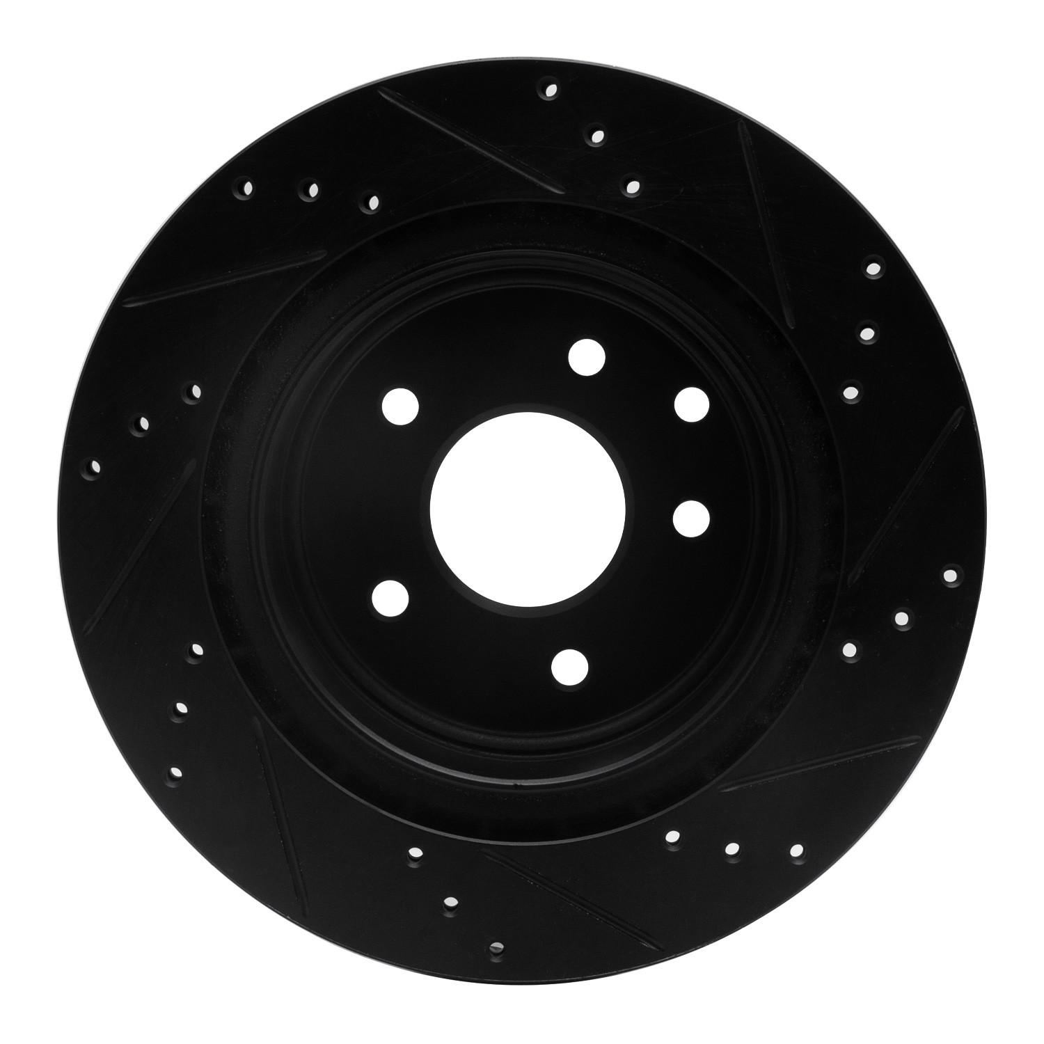 DYN 633-67055L DFC Brake Rotor - Drilled and Slotted - Black - Image 2