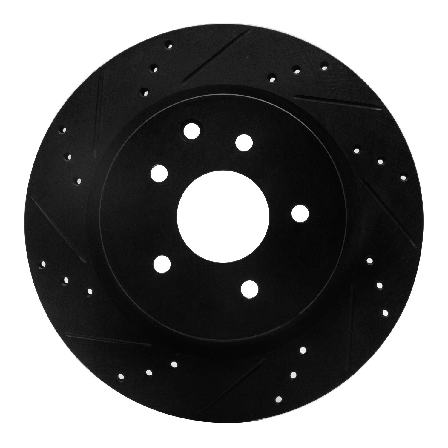 DYN 633-67055L DFC Brake Rotor - Drilled and Slotted - Black - Image 3