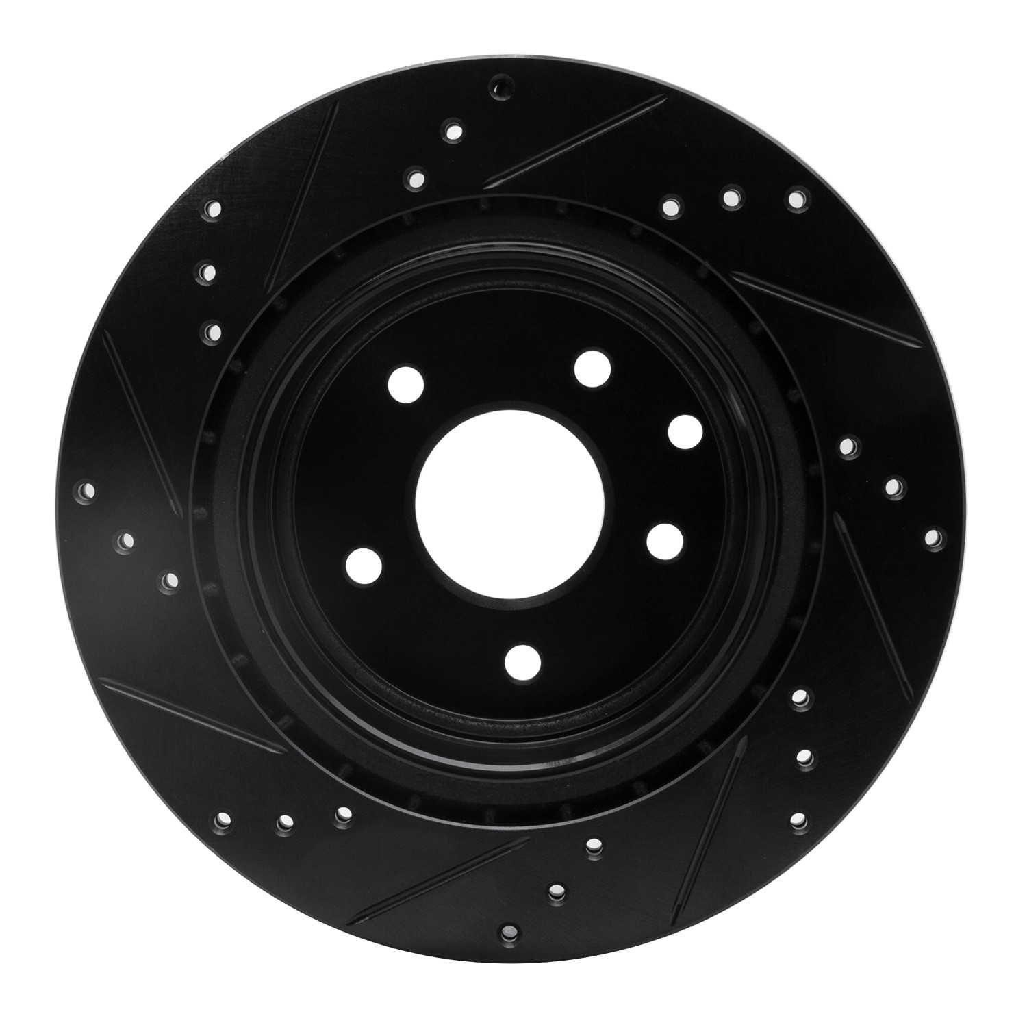 DYN 633-67055R DFC Brake Rotor - Drilled and Slotted - Black - Image 2