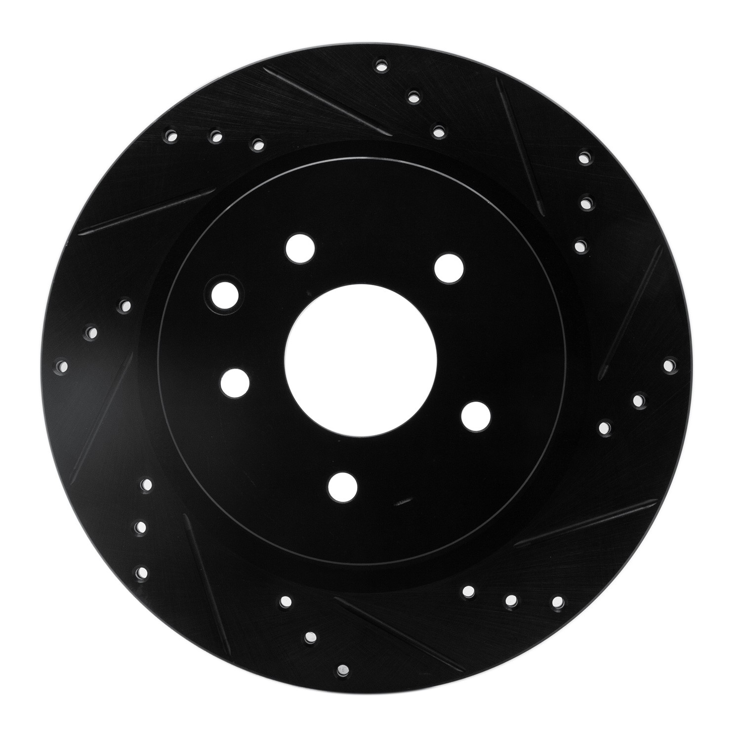 DYN 633-67055R DFC Brake Rotor - Drilled and Slotted - Black - Image 3