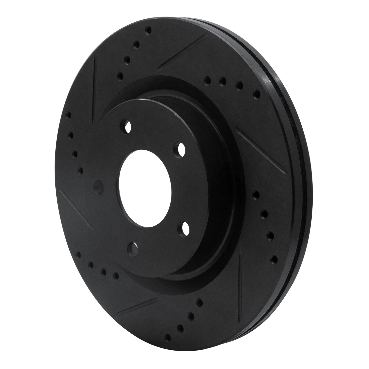 DYN 633-67057L DFC Brake Rotor - Drilled and Slotted - Black