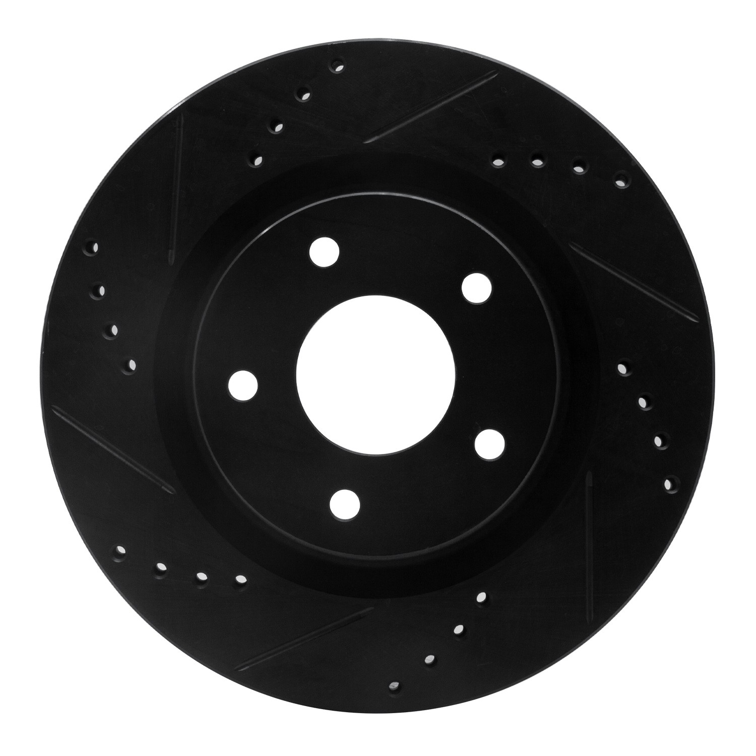 DYN 633-67057L DFC Brake Rotor - Drilled and Slotted - Black - Image 3